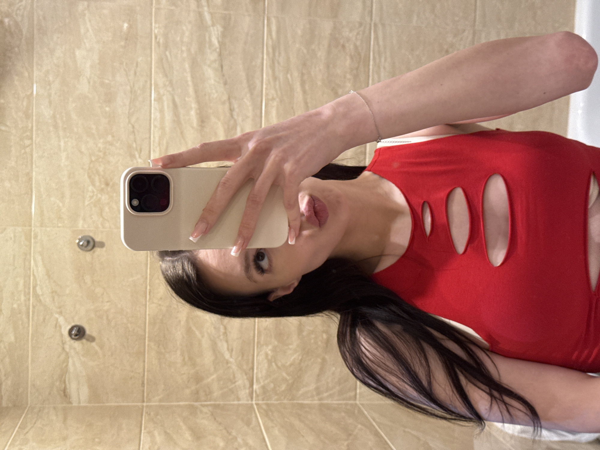 Bathroom mirror selfie session, Krasnogorsk