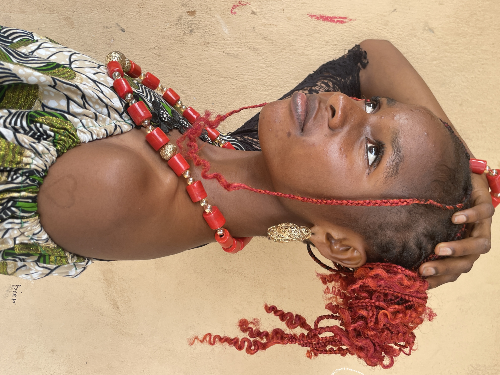Woman rests peacefully in Badagry, Nigeria