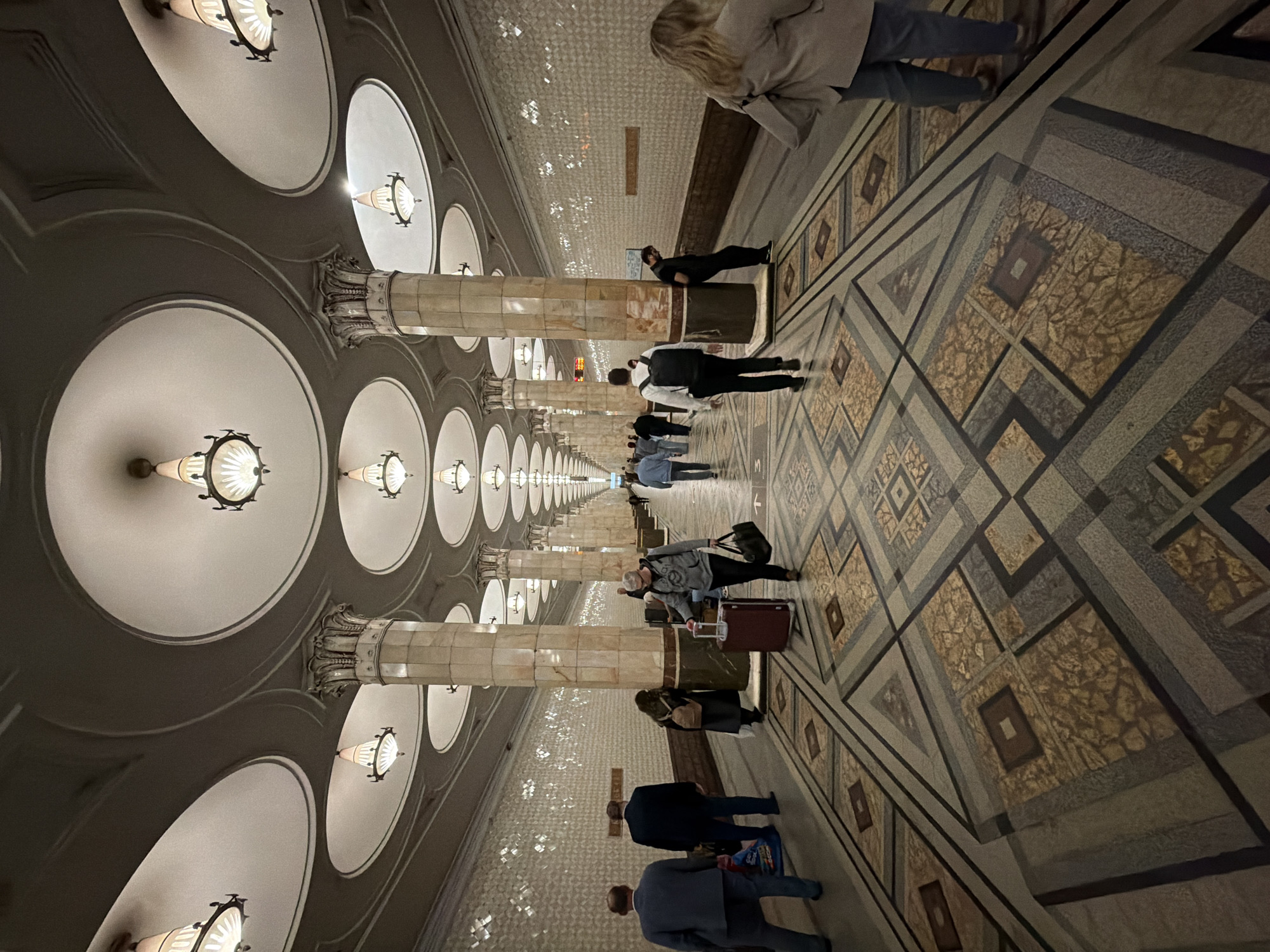 Moscow metro station and urban scenes documented by witness