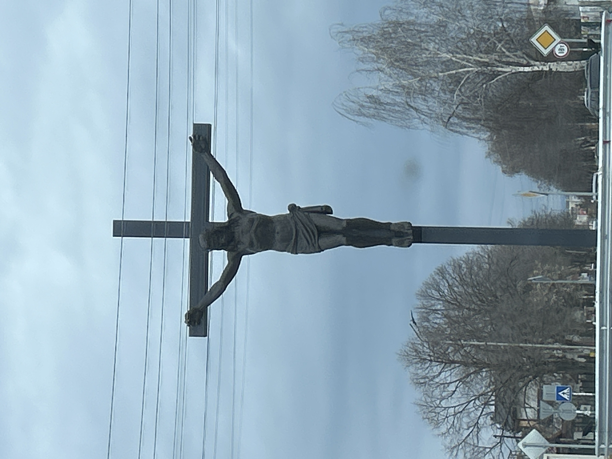 Religious statue observed in Elin Pelin, Bulgaria