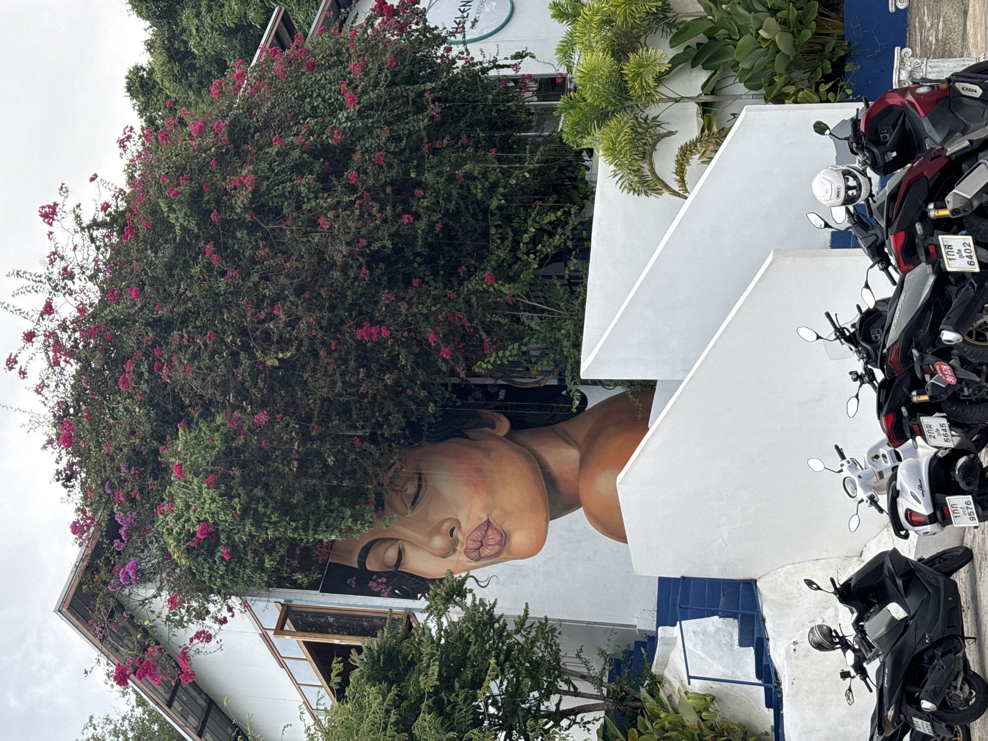 Woman's face mural documented on Chalong building
