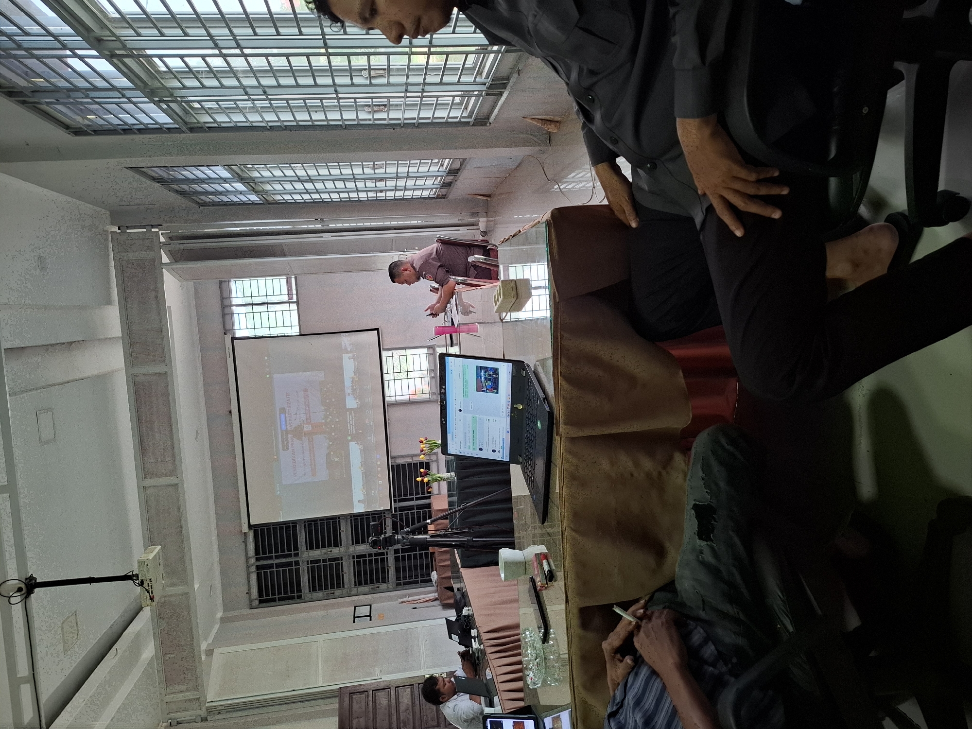 Morning office life documented in Lhokseumawe, Indonesia