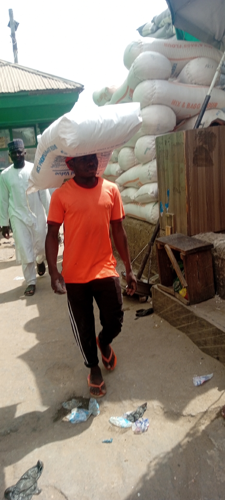 Morning commerce bustles in Sabon Gari West Nigeria