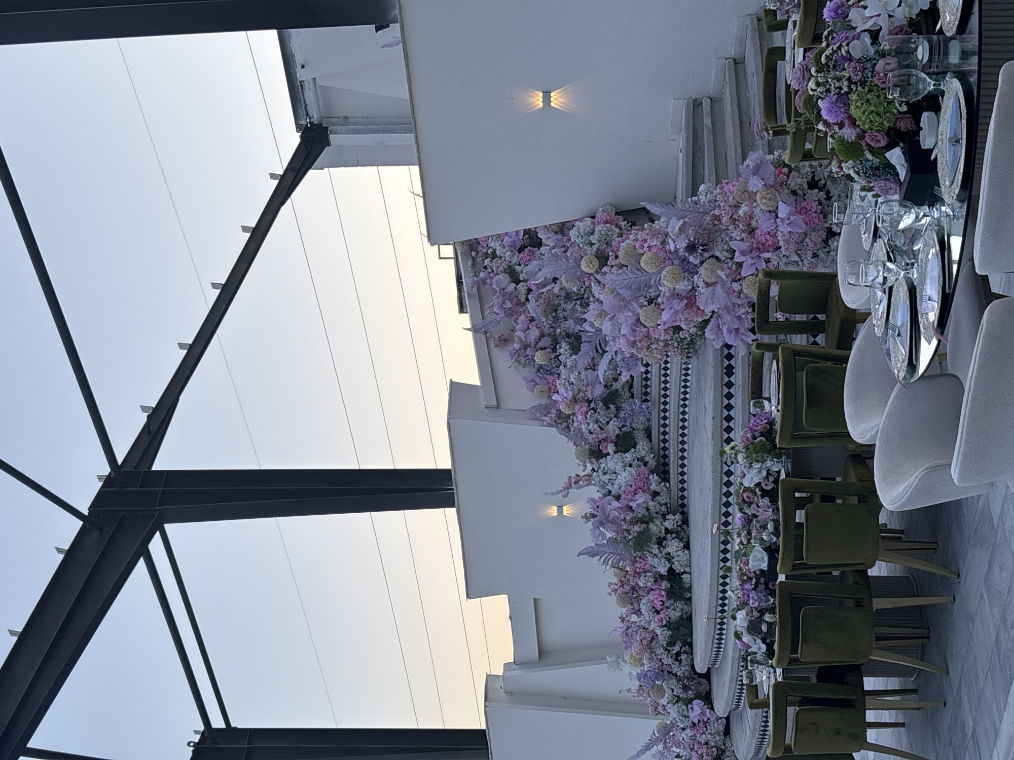 Outdoor celebration setup in Kharabeh Al Souq, Jordan