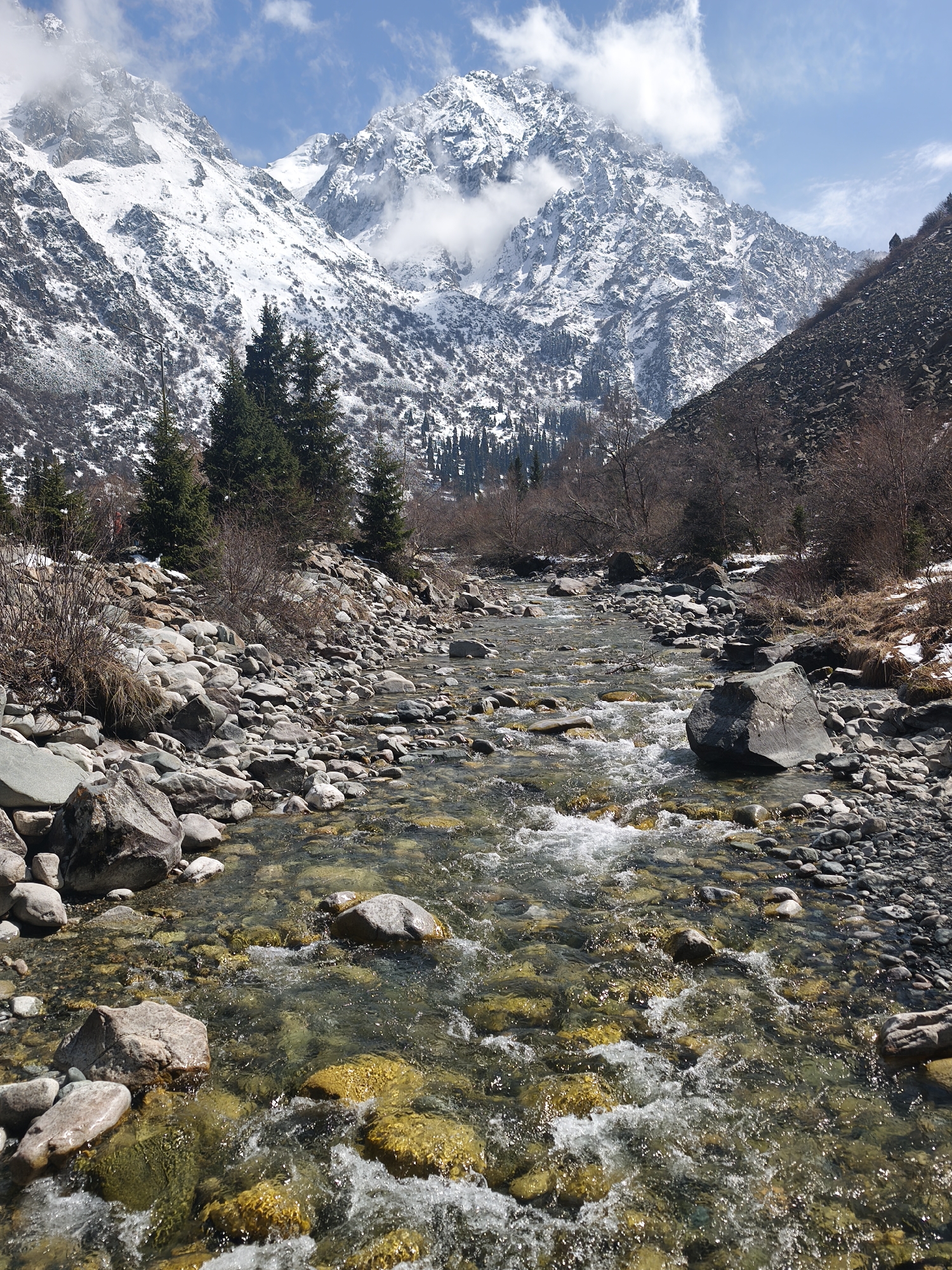 Photography session captured in Kyrgyzstan mountain valley