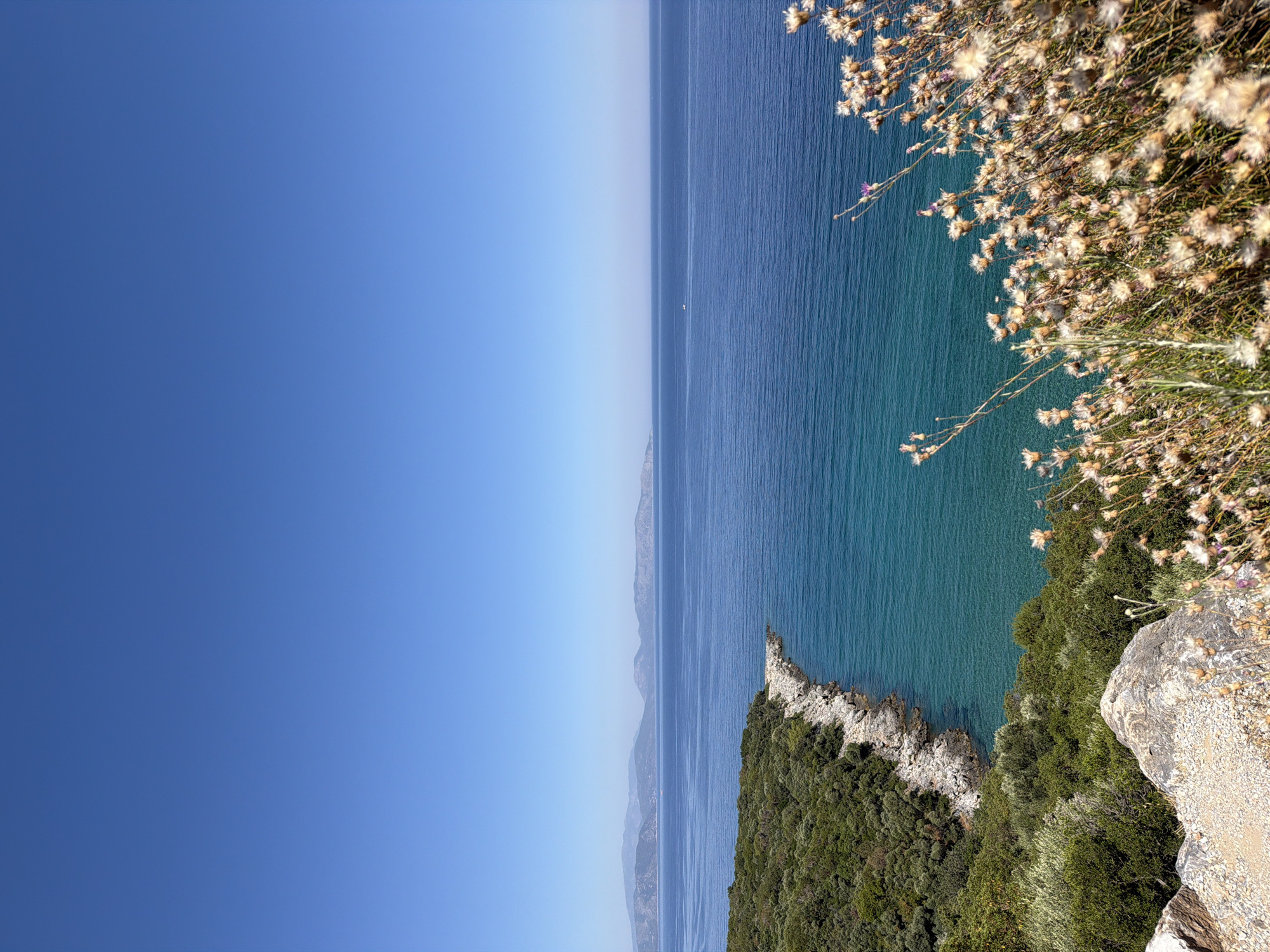 Aegean coastline views from a rocky Kuşadası vantage point
