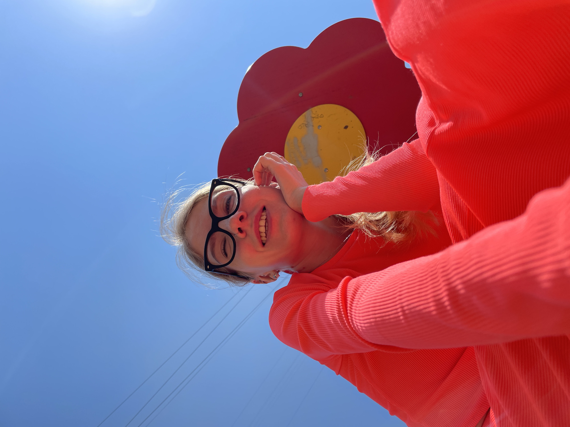 Woman and child spend morning at Izhevsk playground