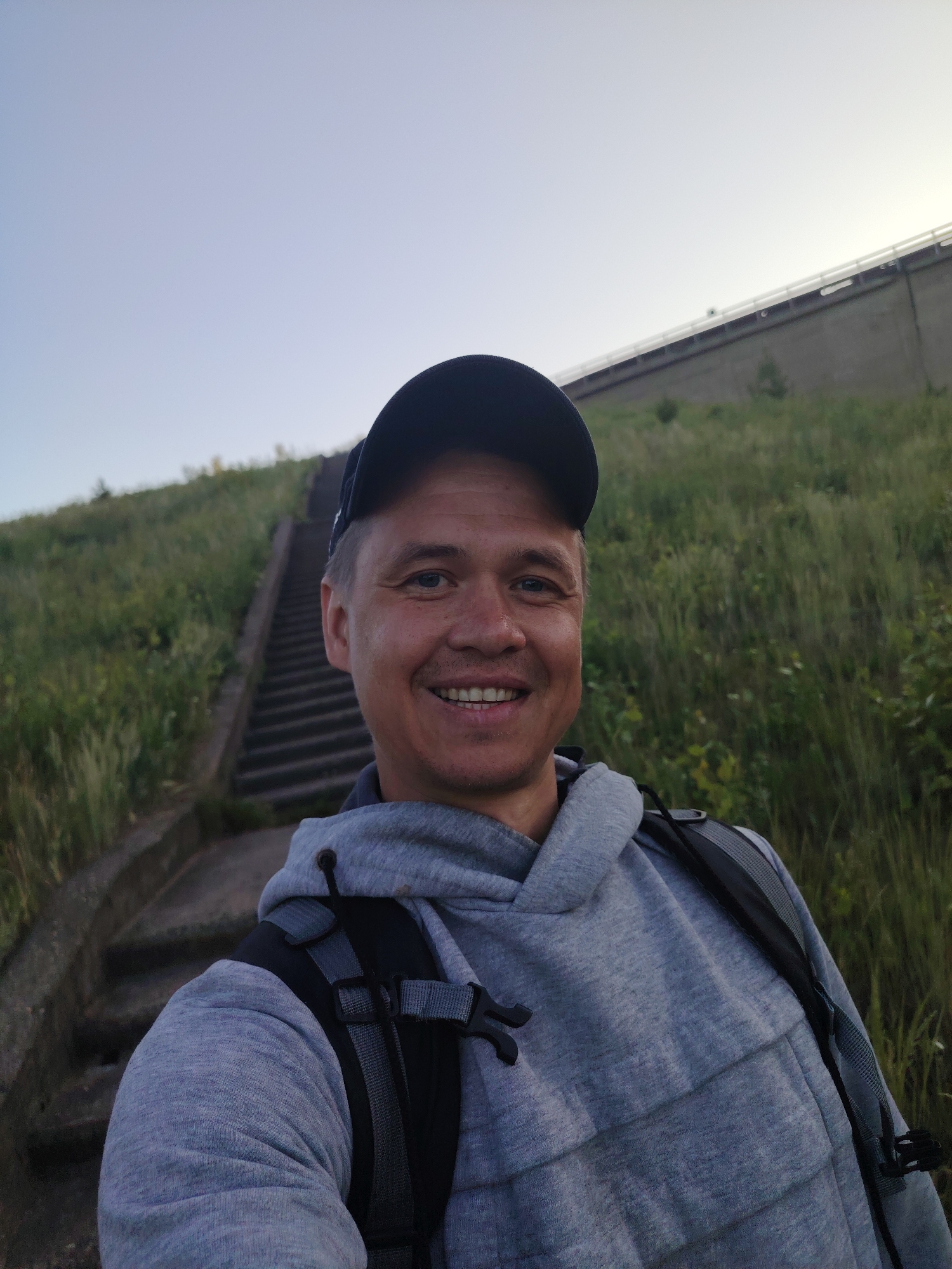 Dawn River Walk Documented at Chaikovsky Dam Complex