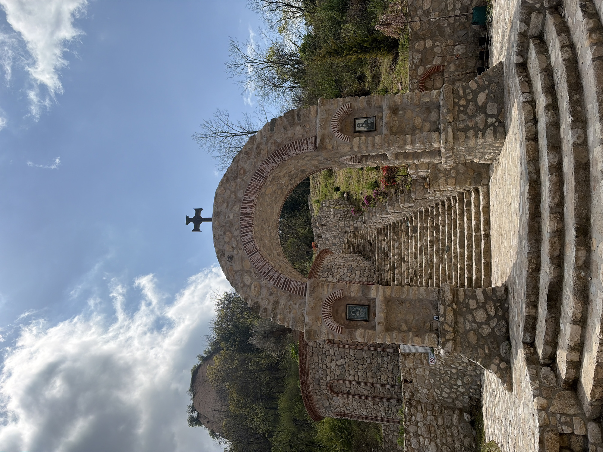 Tourist documents historic Počitelj architecture and landscape views