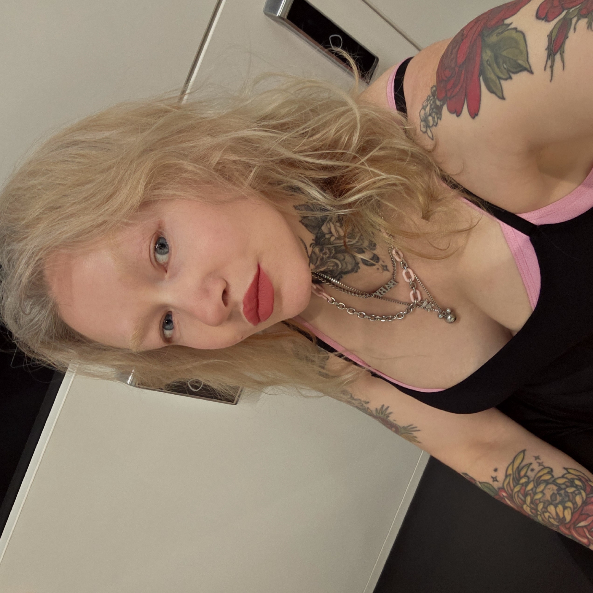 Portrait of blonde woman photographed in Saint Petersburg