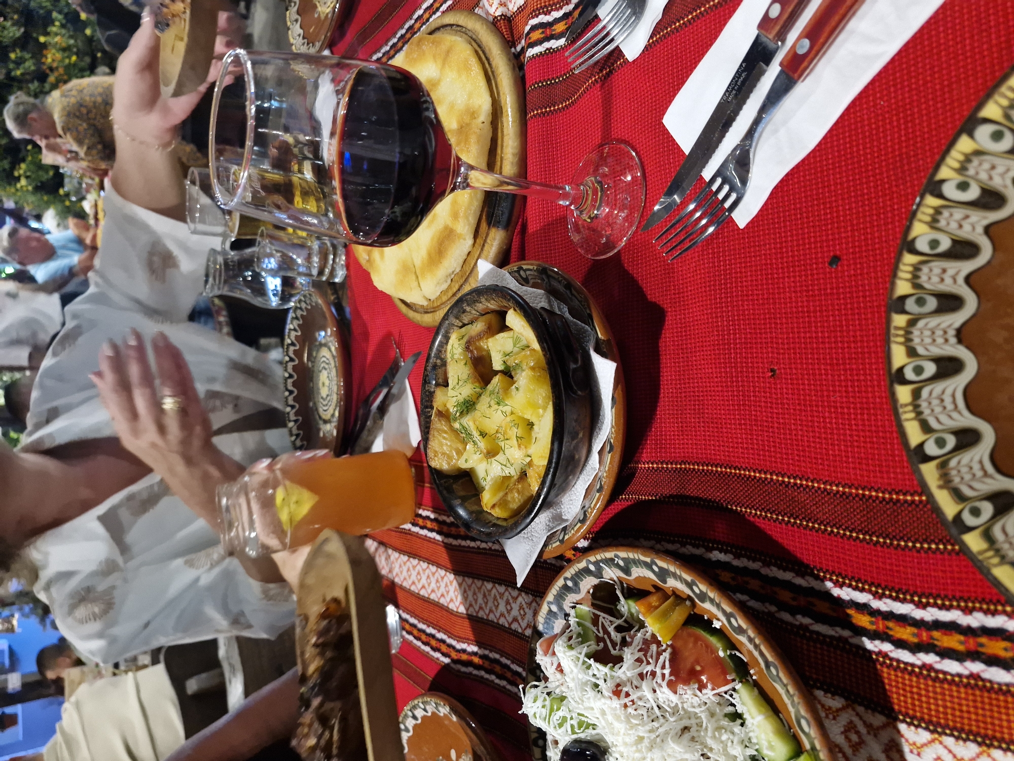 Lively summer evening at a traditional restaurant in Nesebar