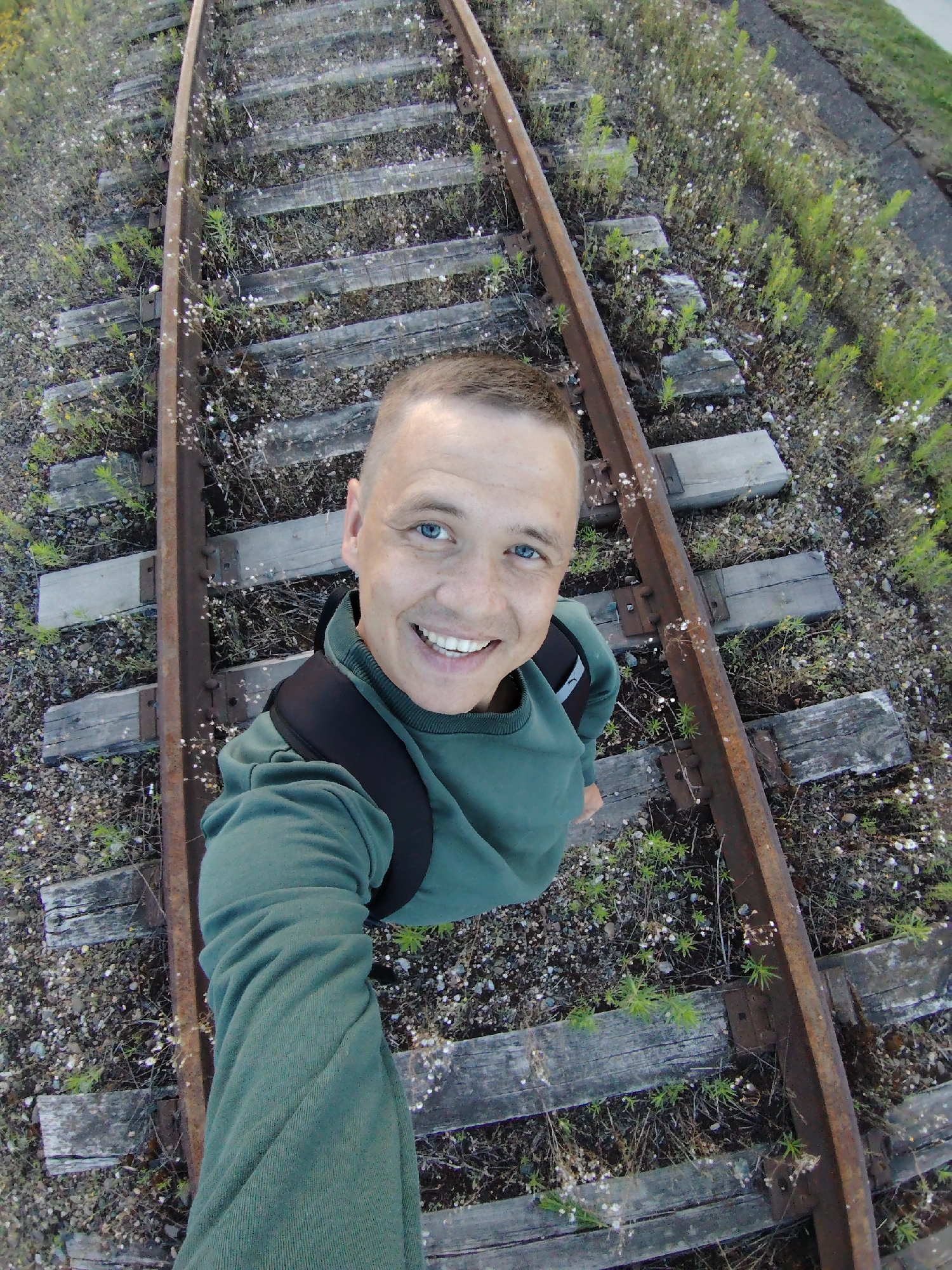 Summer evening in Chaikovsky: big skies, old tracks, wildflowers