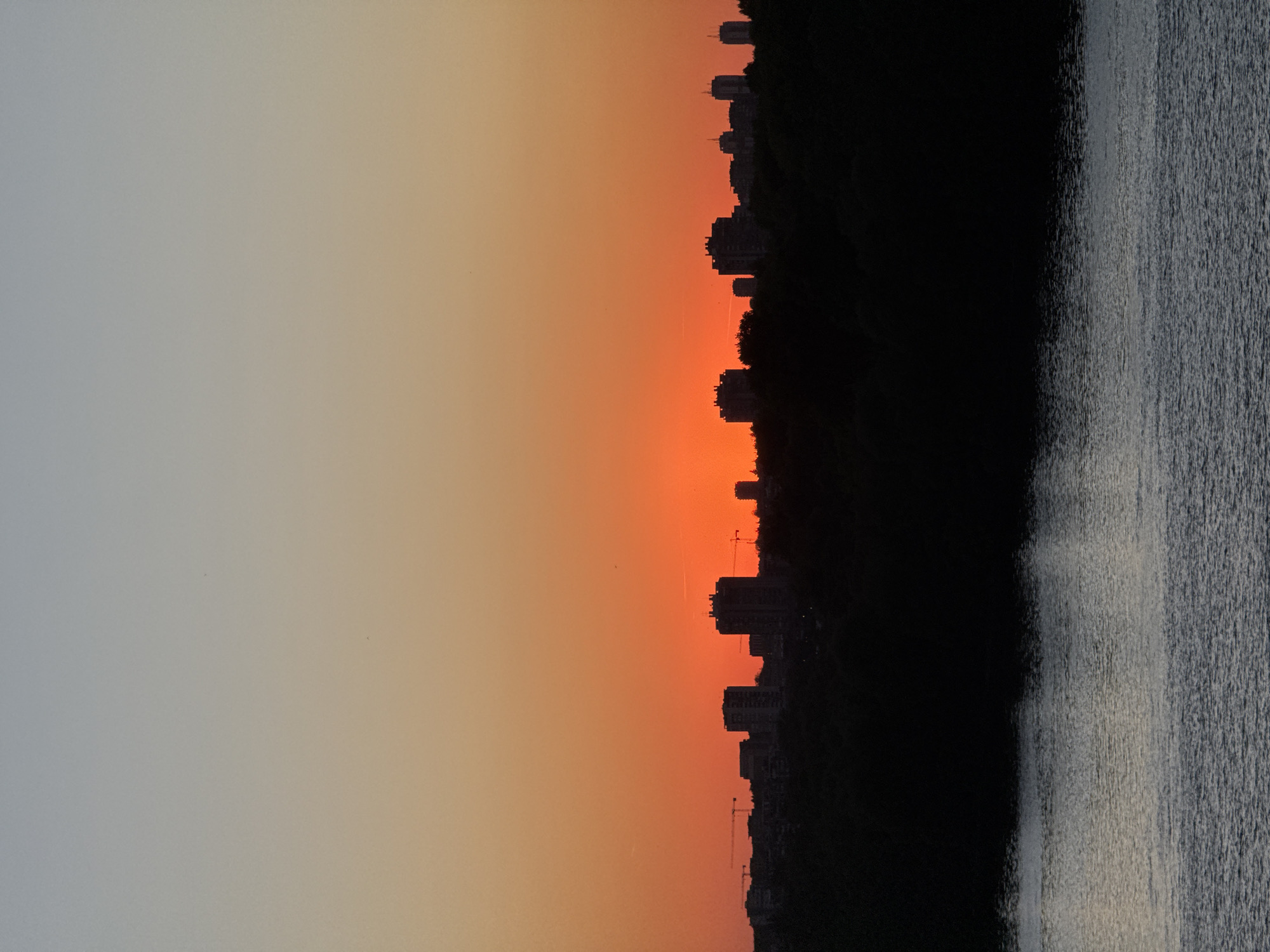 Sunset observed over Belgrade cityscape on April 26