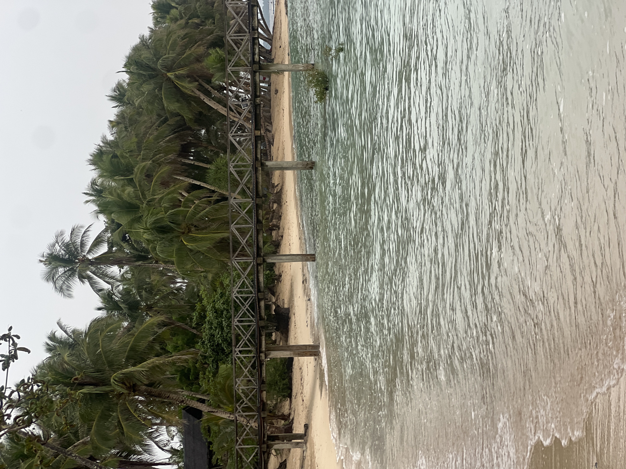 Calm beach afternoon in General Luna, surfboards and swimmers in frame