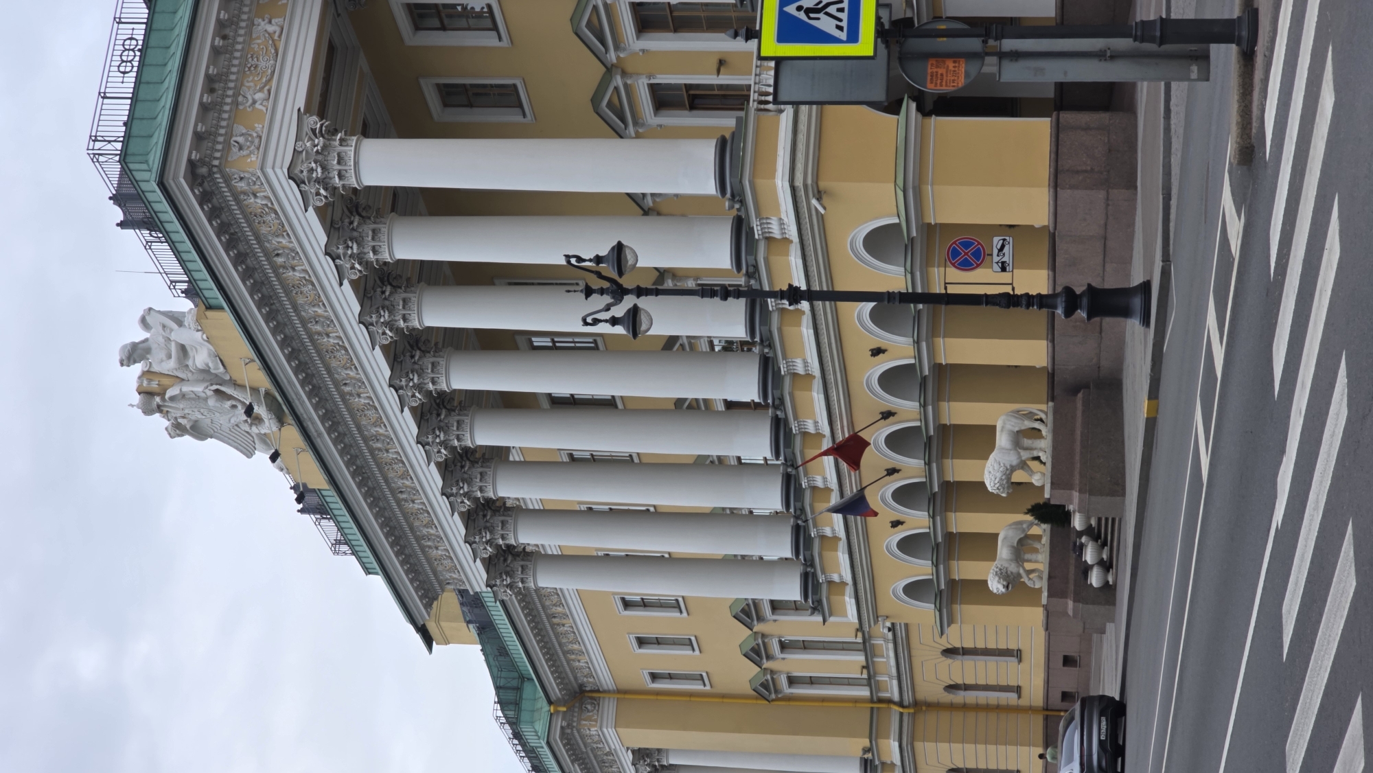 St. Petersburg architecture documented by witnesses near cathedral