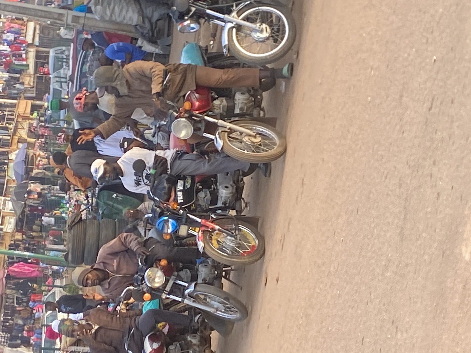 Afternoon street activity at a busy Bukuru market area