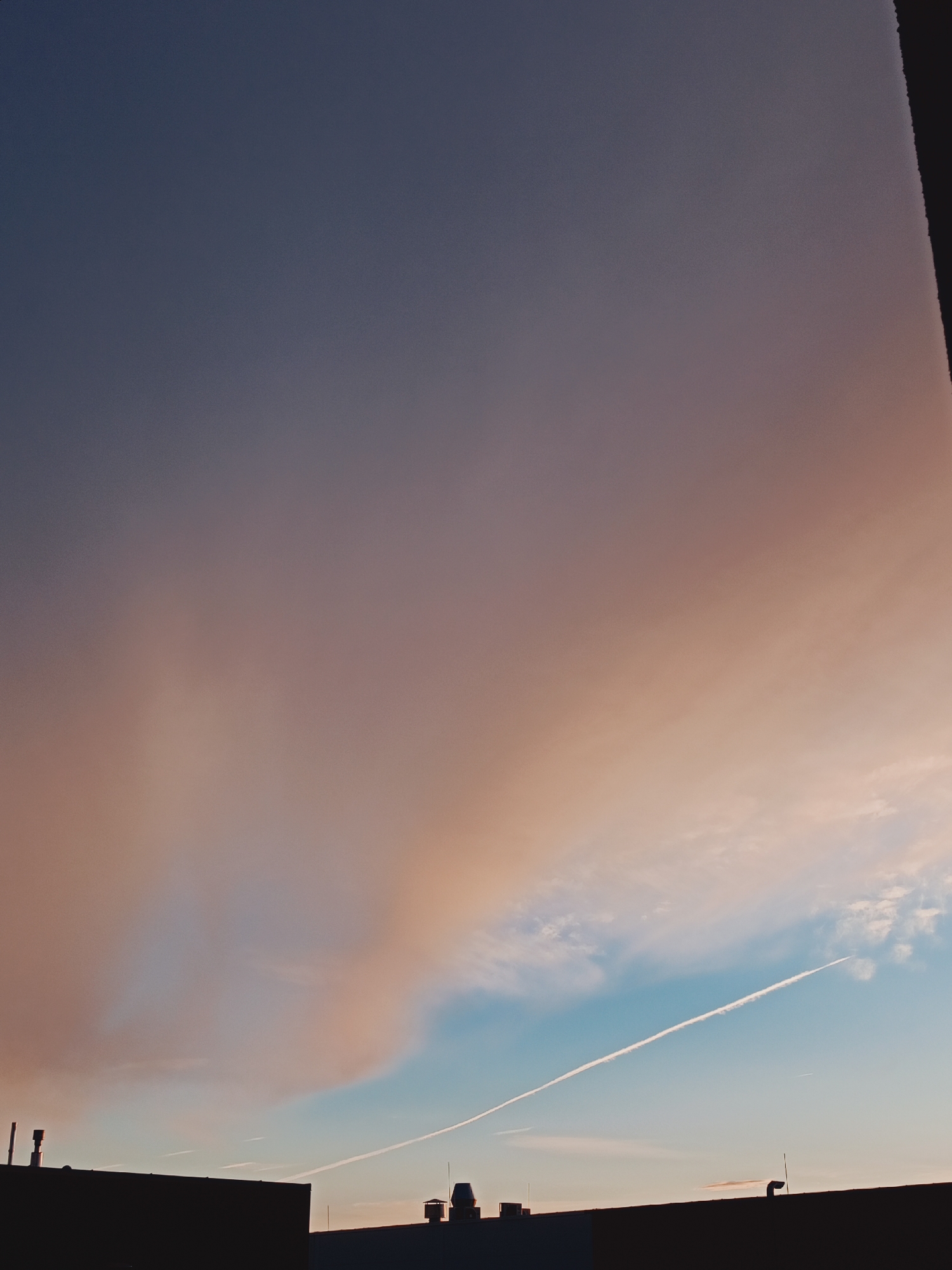 Midsummer sunset sky over Peetri alevik, Estonia