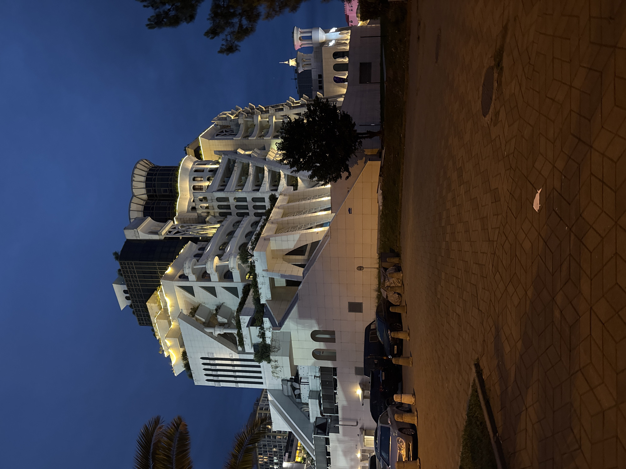 Batumi's beachfront promenade buzzing on a summer night