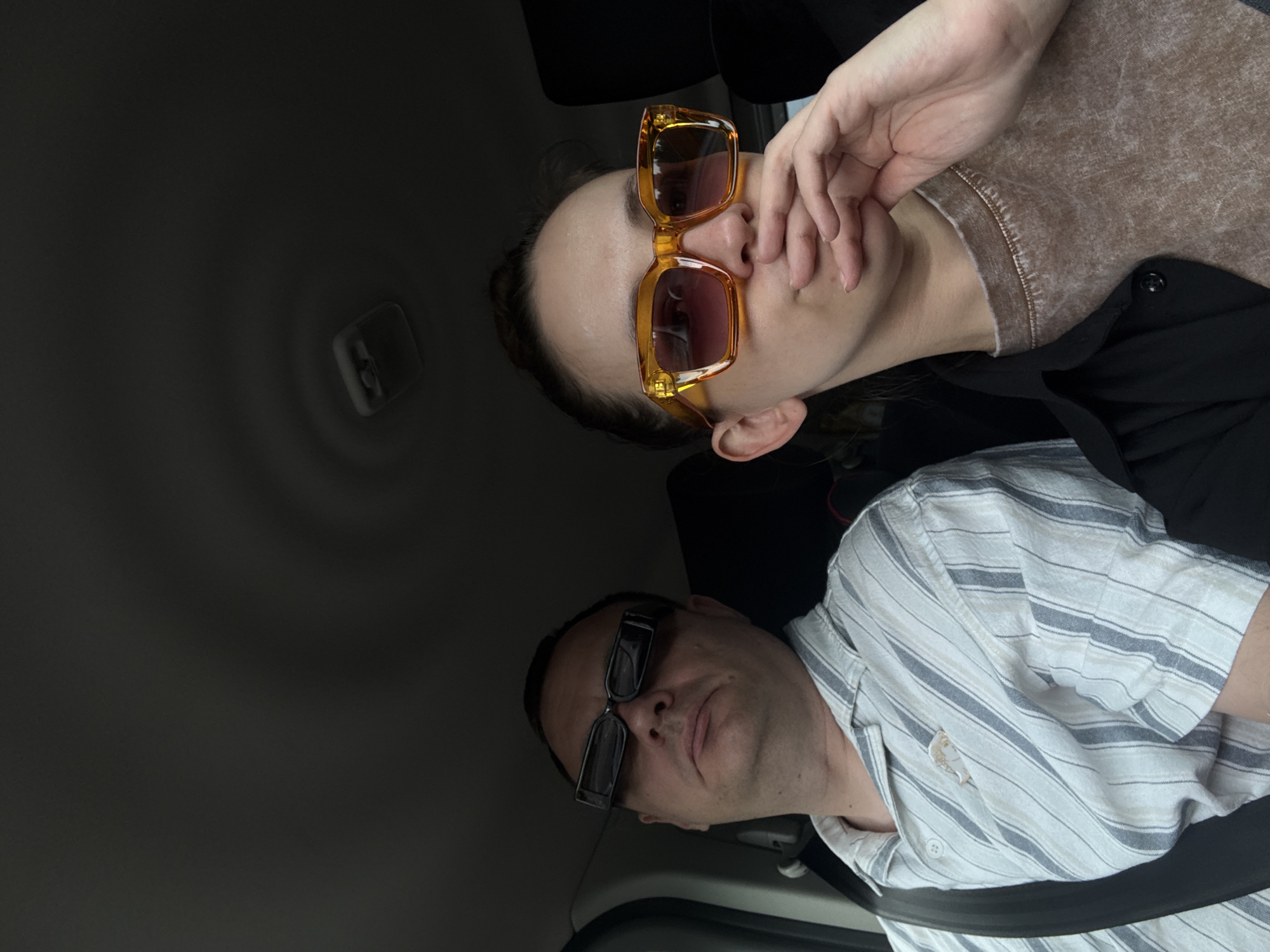 Coffee break captured in vehicle in rural Russia