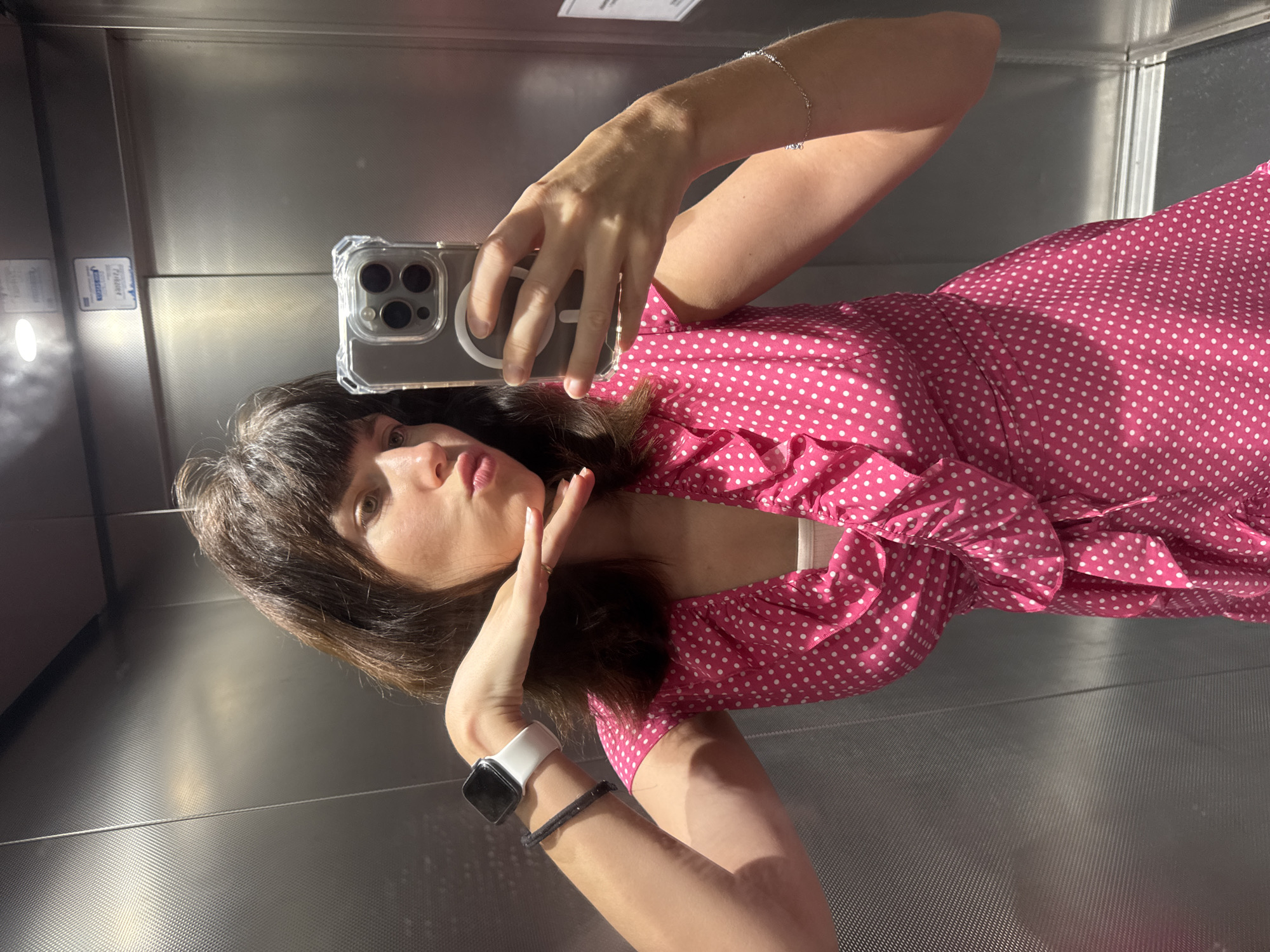 Hotel lobby and elevator selfies in Isola delle Femmine, Sicily