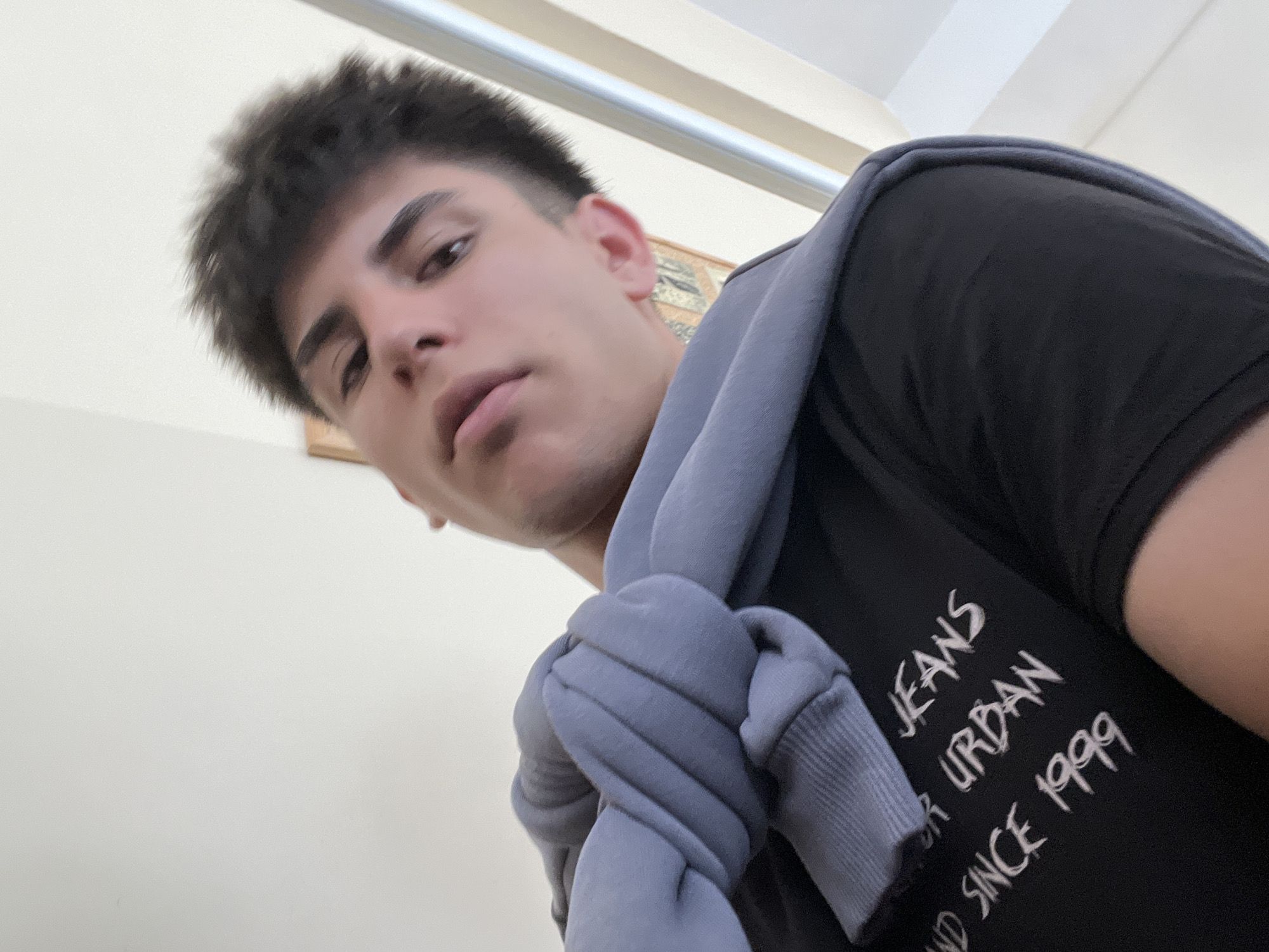 Student documents morning school day in Stara Zagora, Bulgaria