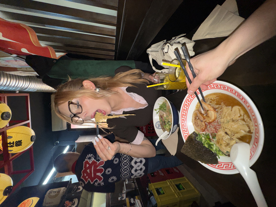 Woman enjoys ramen at anime-themed Japanese restaurant in Paris