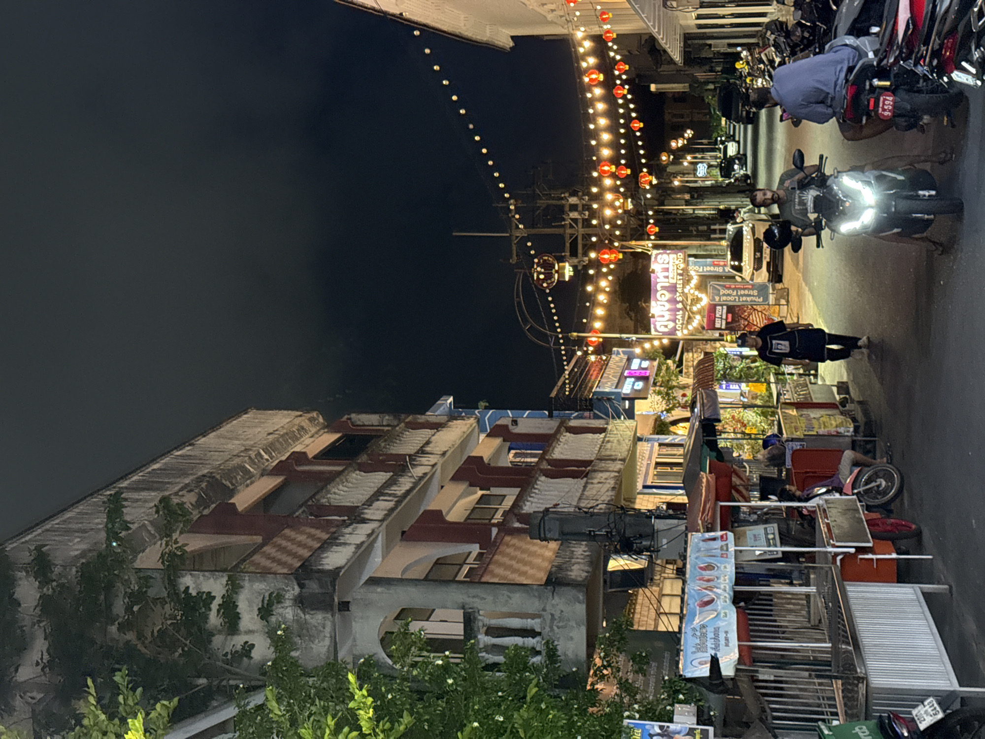 Phuket Old Town's Sino-Portuguese streetscape alive at night
