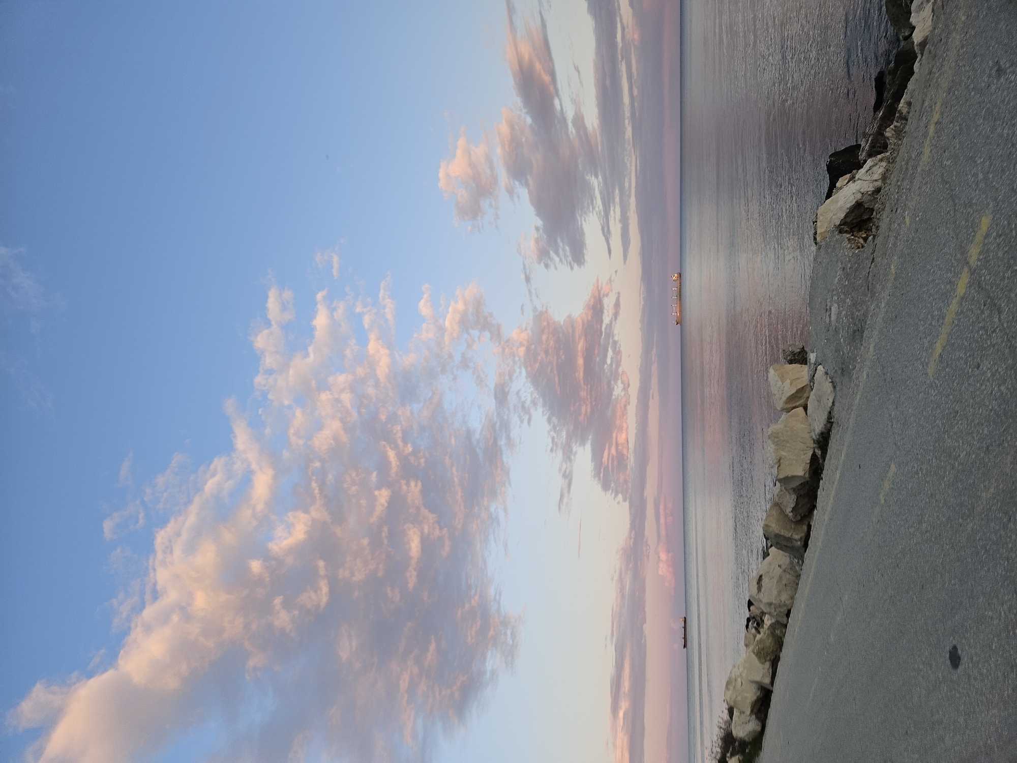 Pastel sunset captured over Varna coastline Wednesday evening