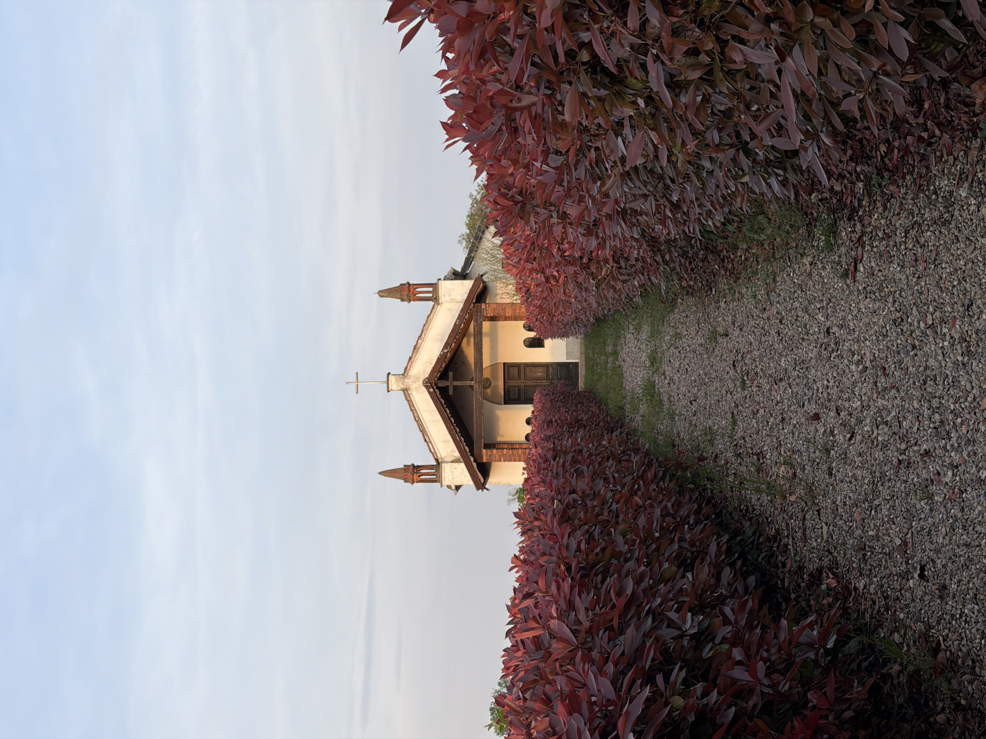 Rural Milan scenes: cows feeding, small church documented
