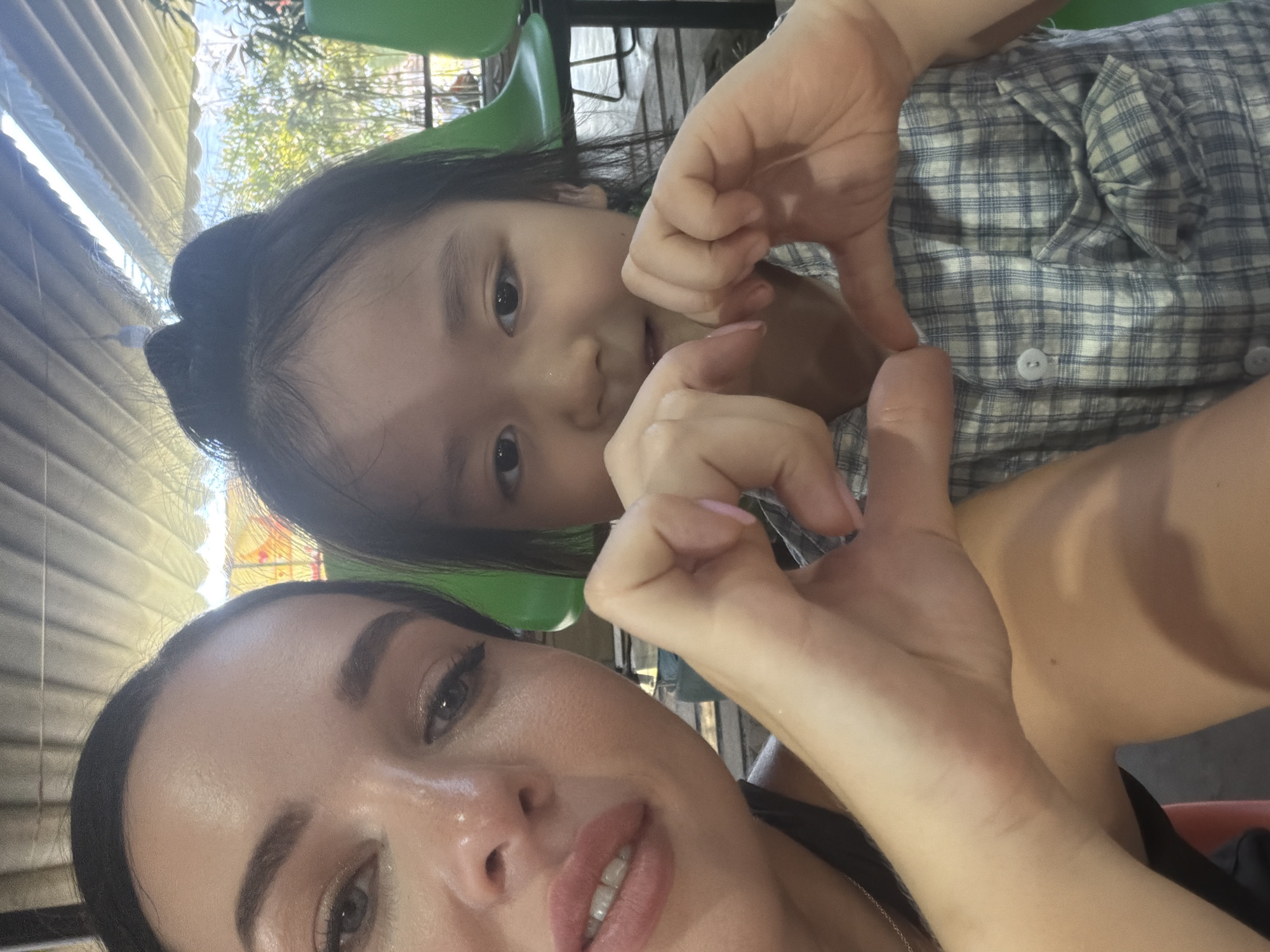 Mother, child share early morning coffee selfies in Nha Trang