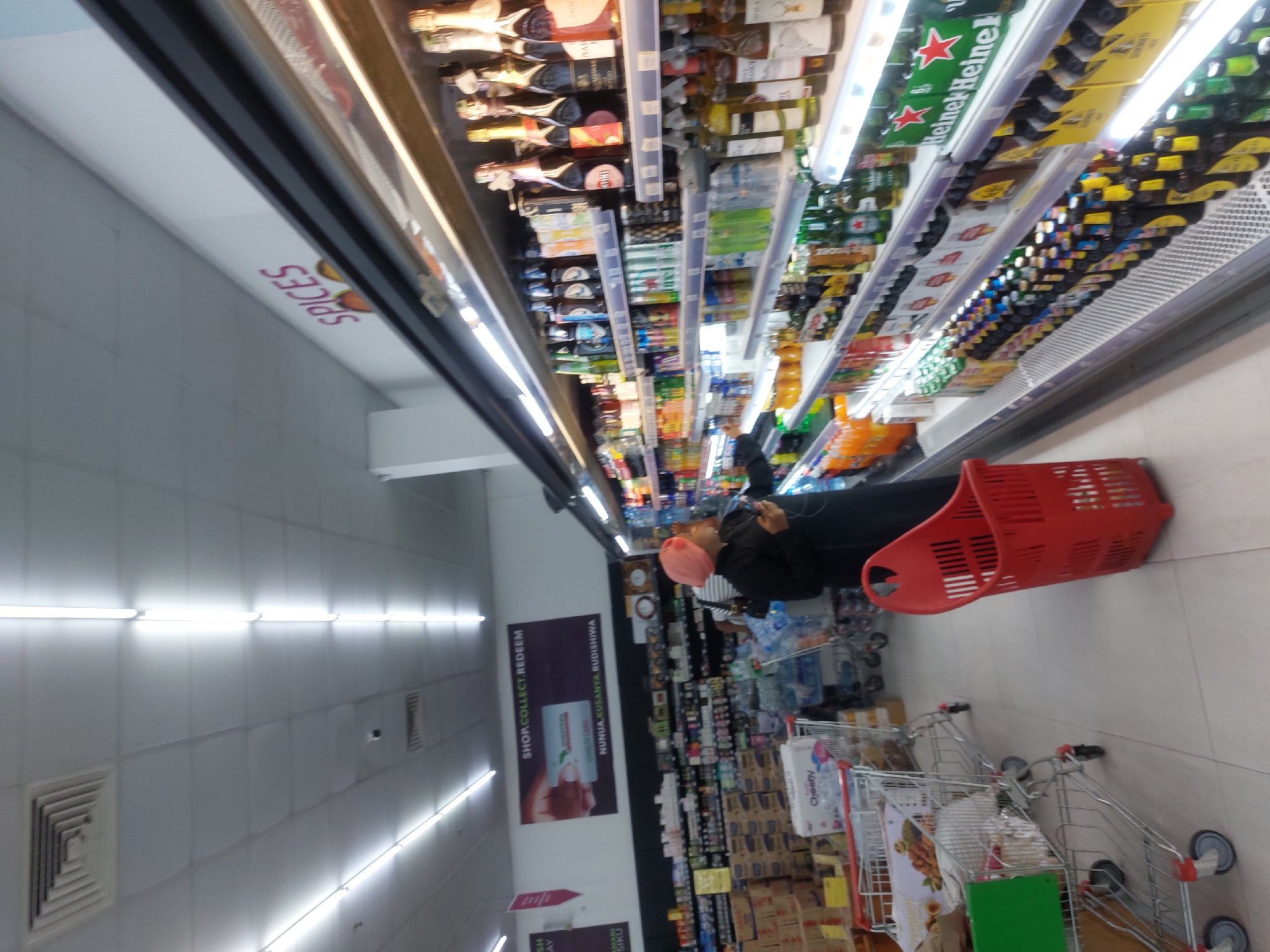Supermarket interior documented during Eid promotional period in Dar es-Salaam