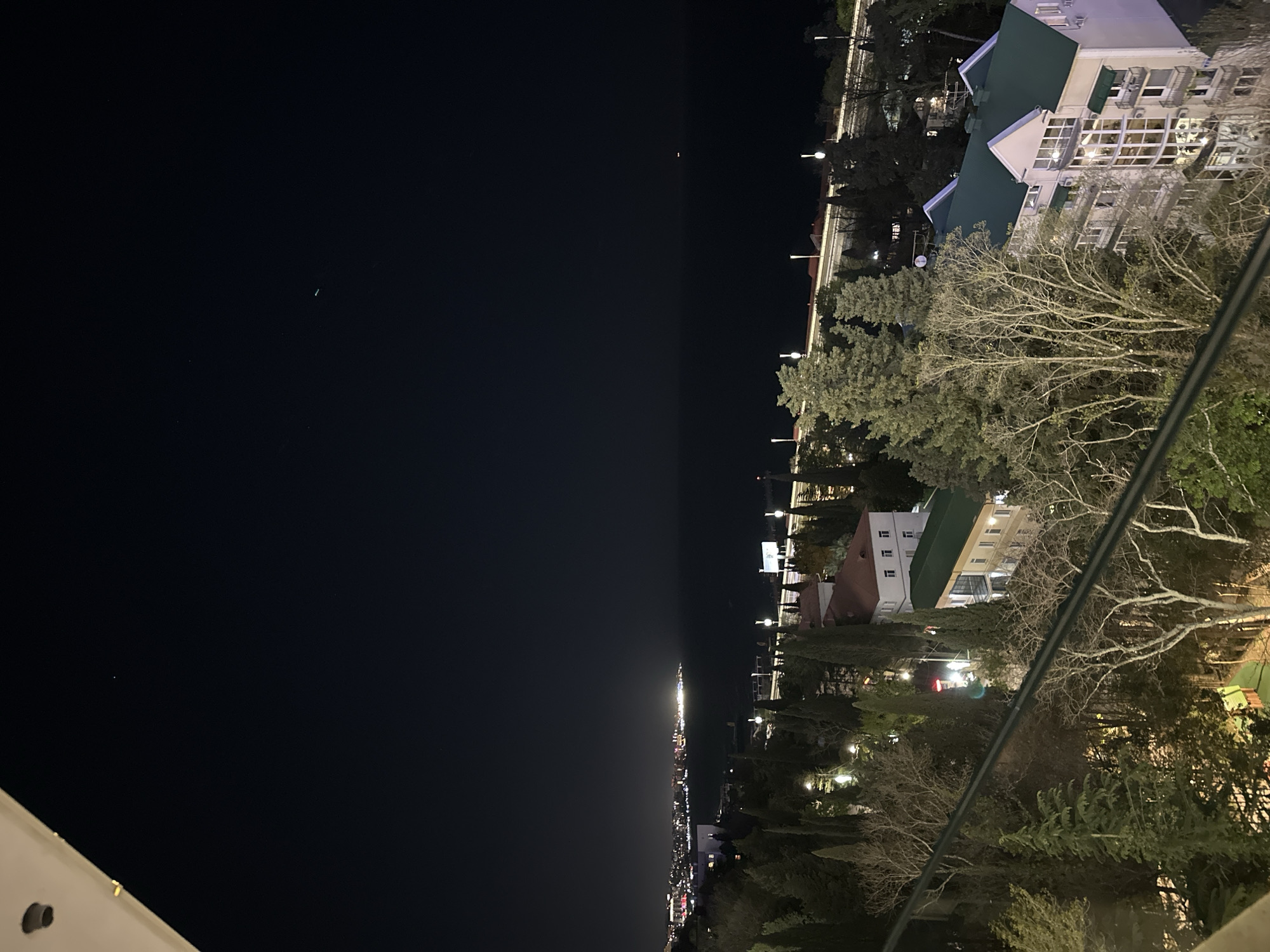 Evening scenes documented across Sochi coastal areas and parks