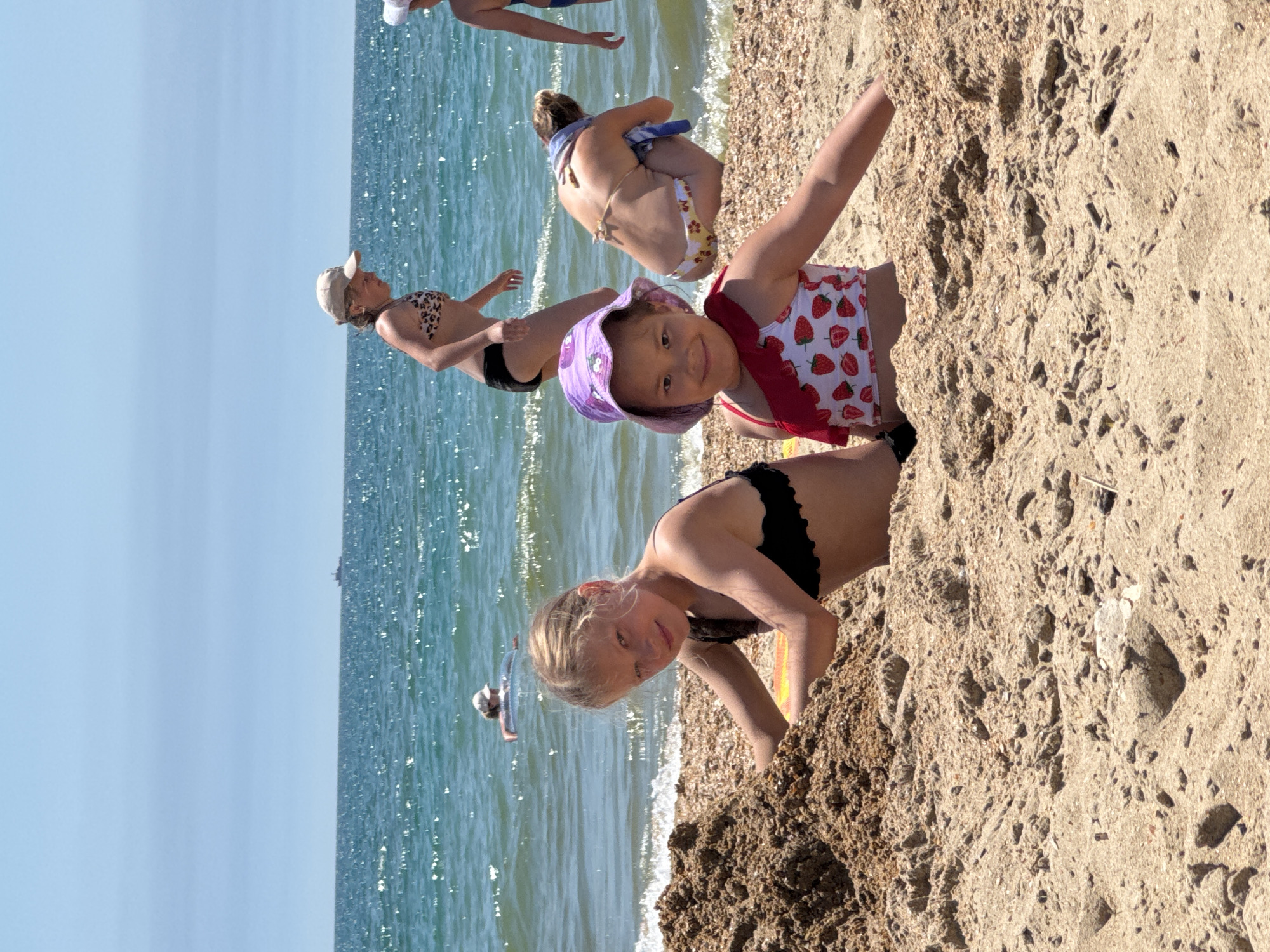 Summer beach day at Vityazevo on the Black Sea