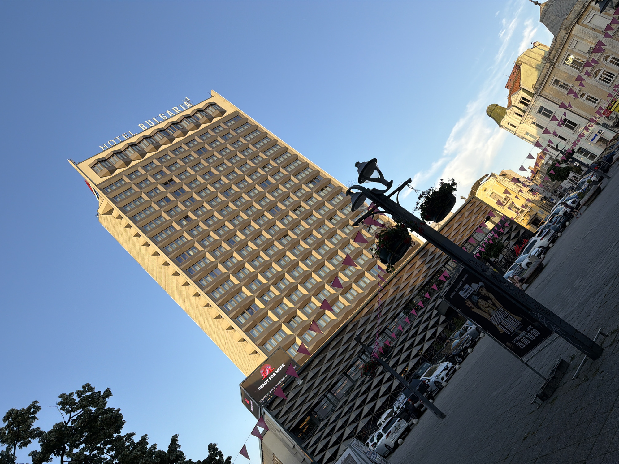 Burgas city center buzzing around a Giro d'Italia send-off event