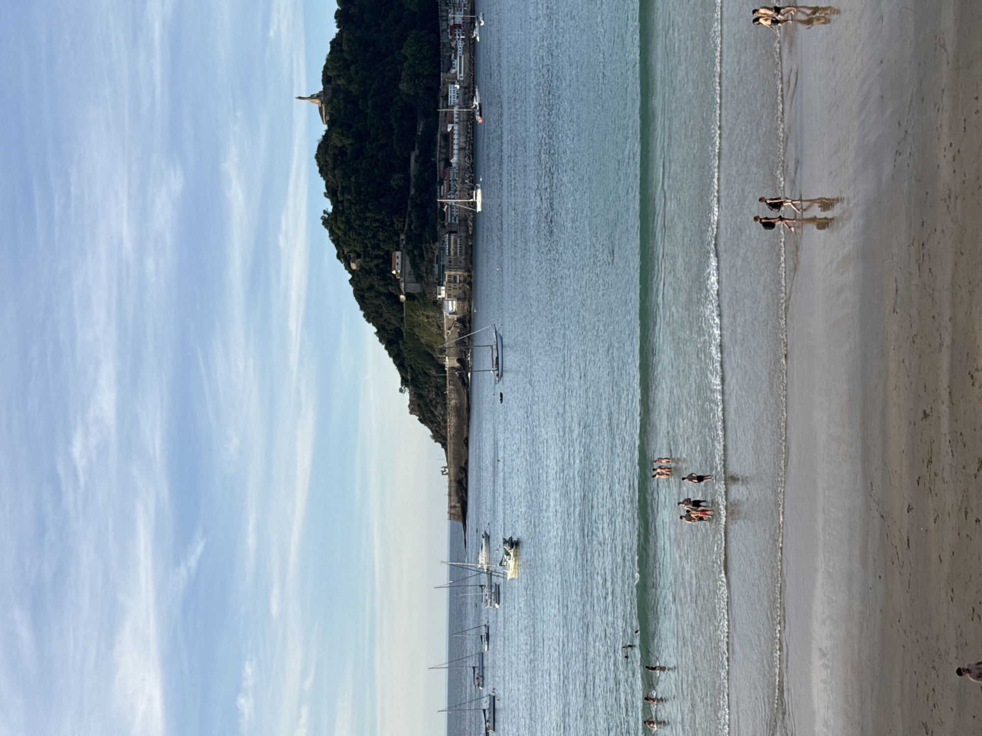 La Concha Beach afternoon scenes in San Sebastián