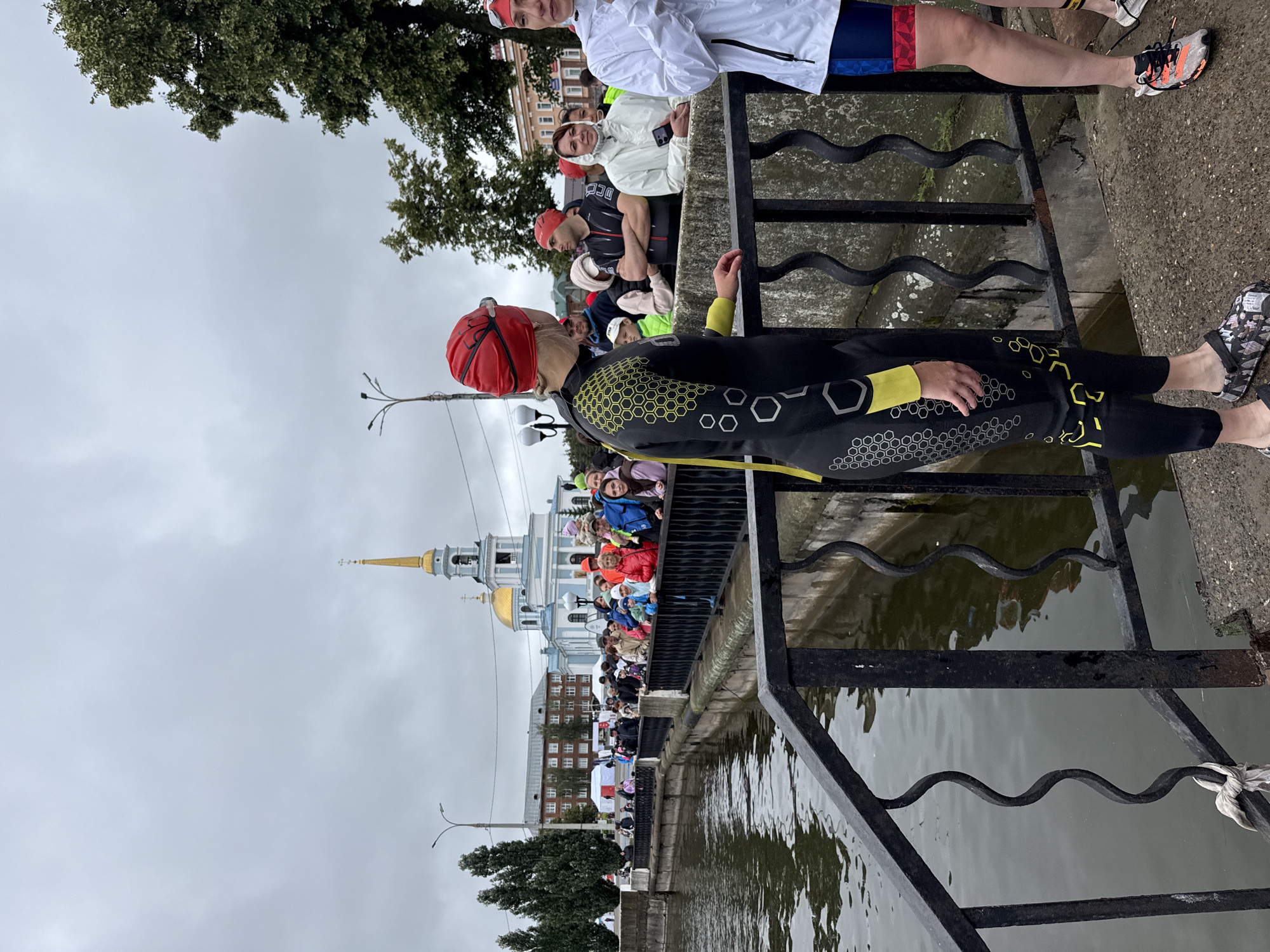 Triathlon event along the waterfront in Votkinsk, Russia