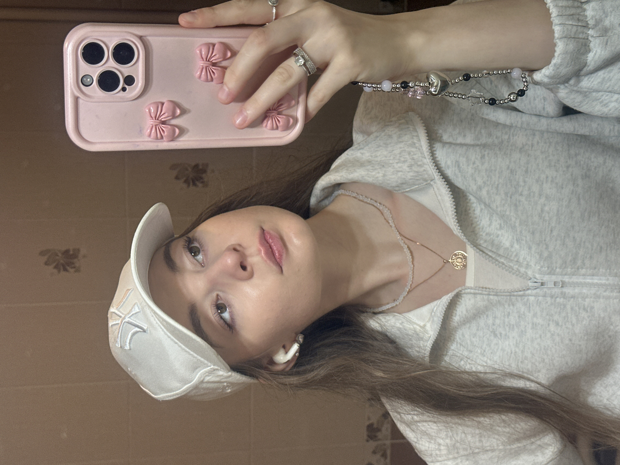 Young woman documents evening with selfies in Kazan