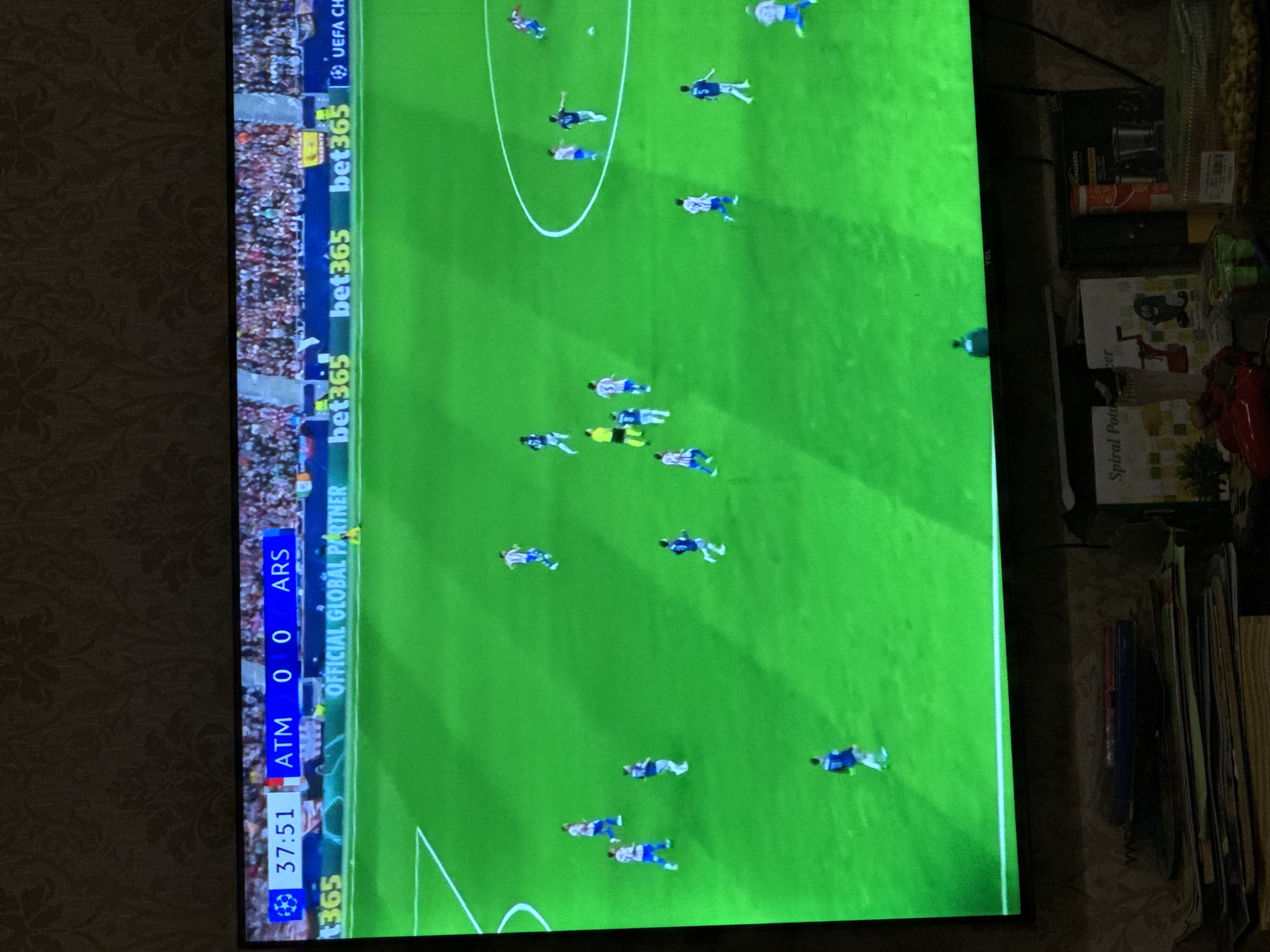 Atletico Madrid vs Arsenal match watched on TV in Yerevan