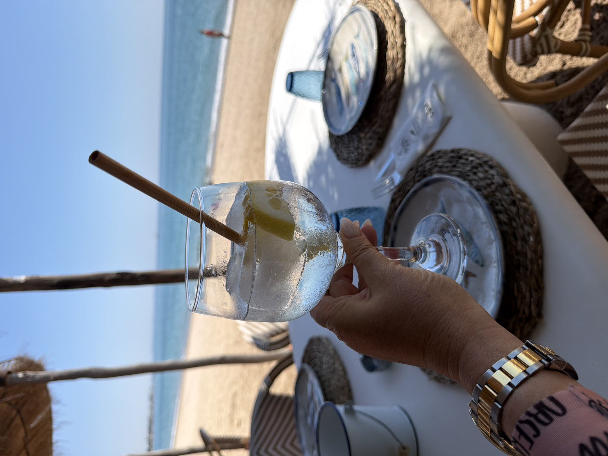 Beachfront restaurant lunch documented in Mont-roig del Camp, Spain