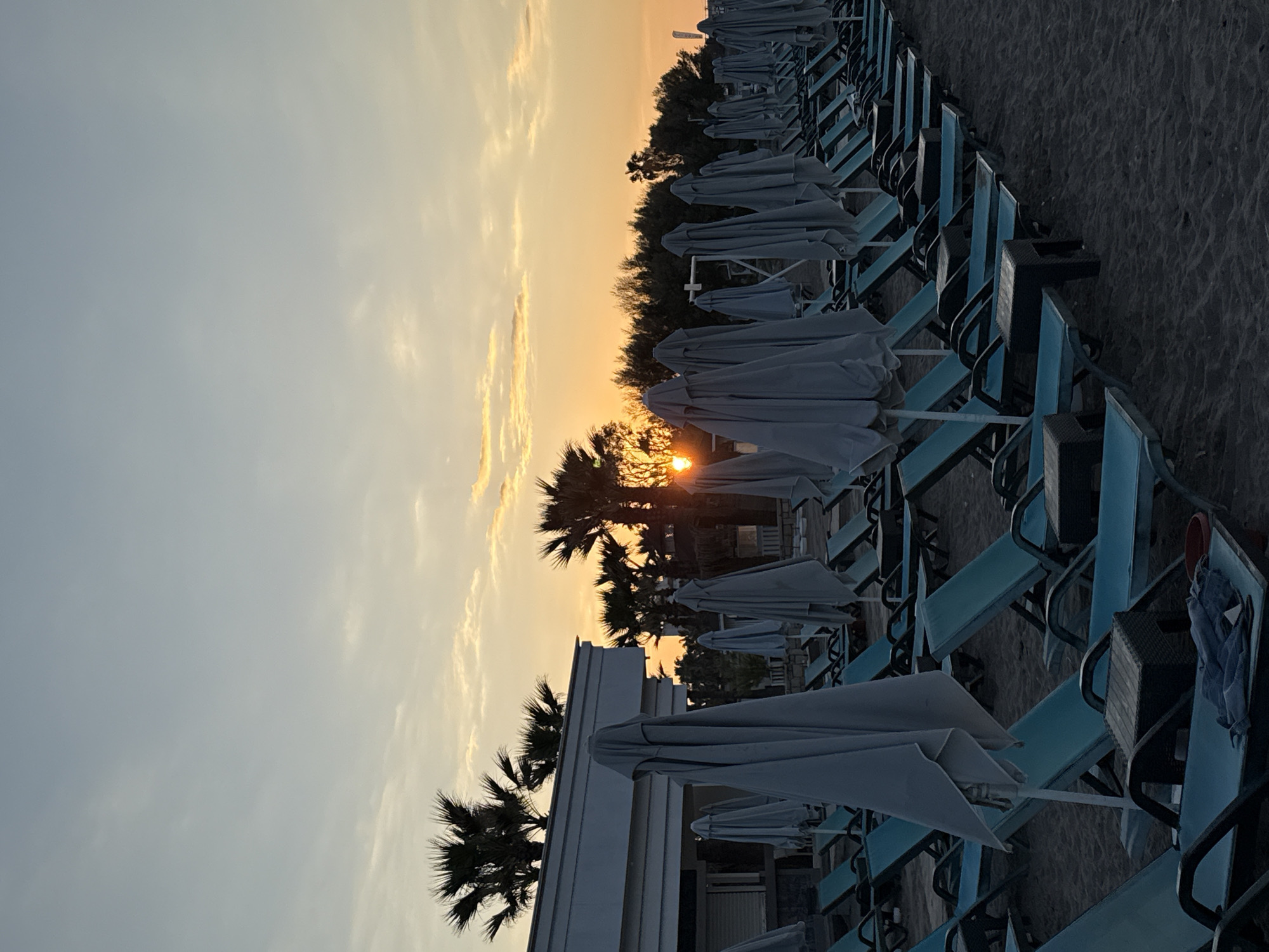 Woman captured at sunrise beach resort in Serik, Turkey