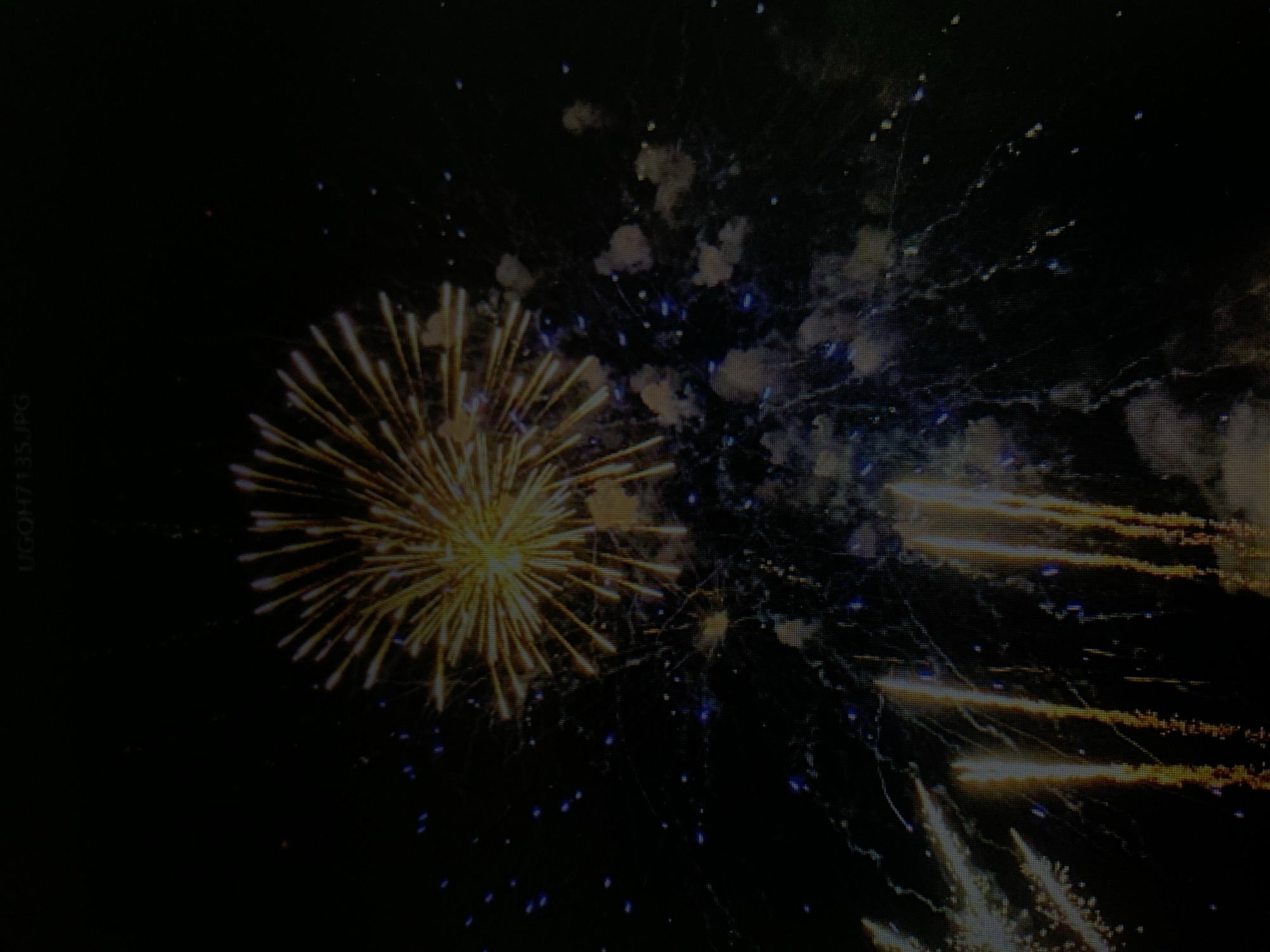 Fireworks and city nights in Minsk on a festive evening
