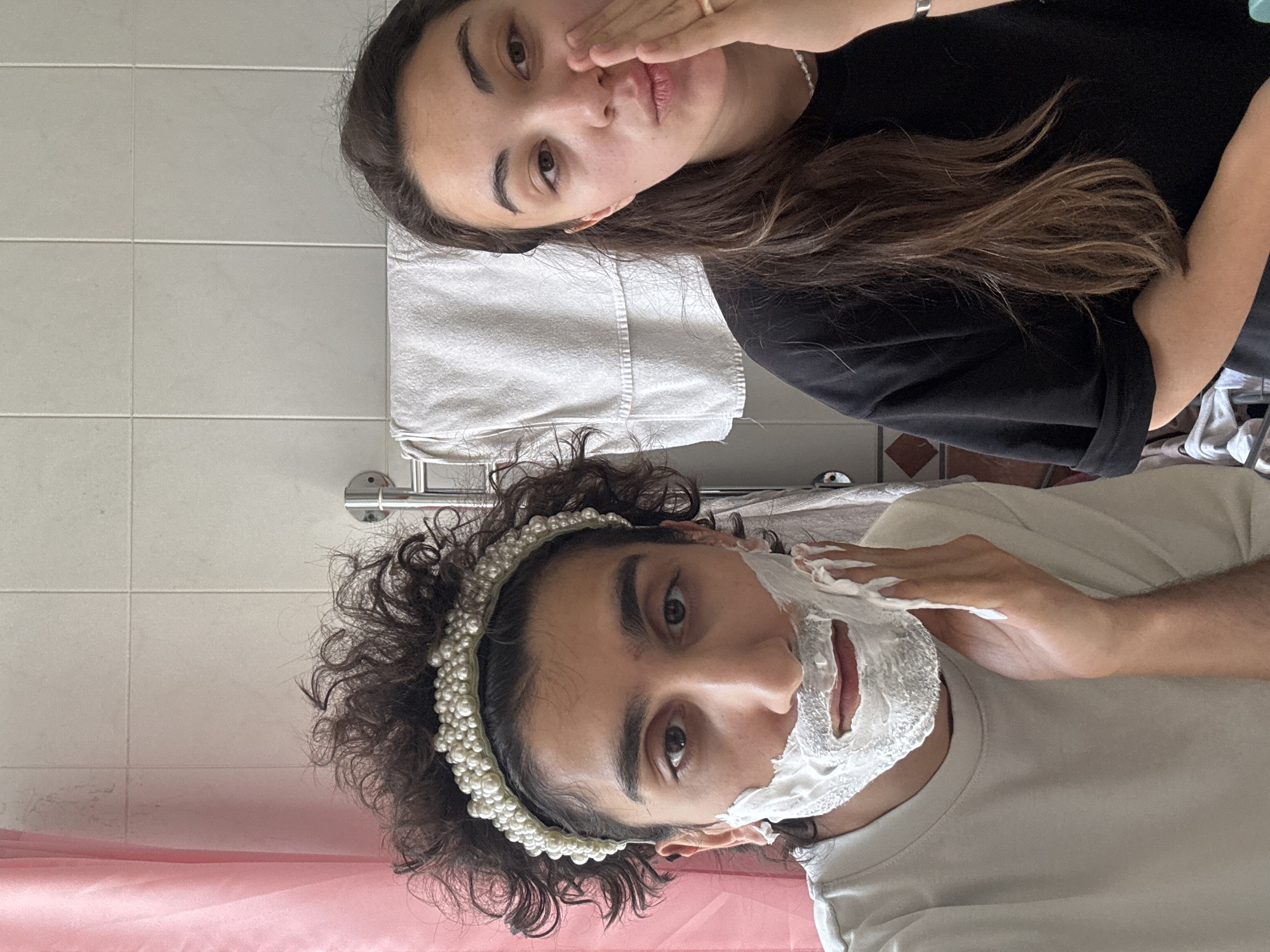 Morning skincare routine and Moscow skyscraper art documented