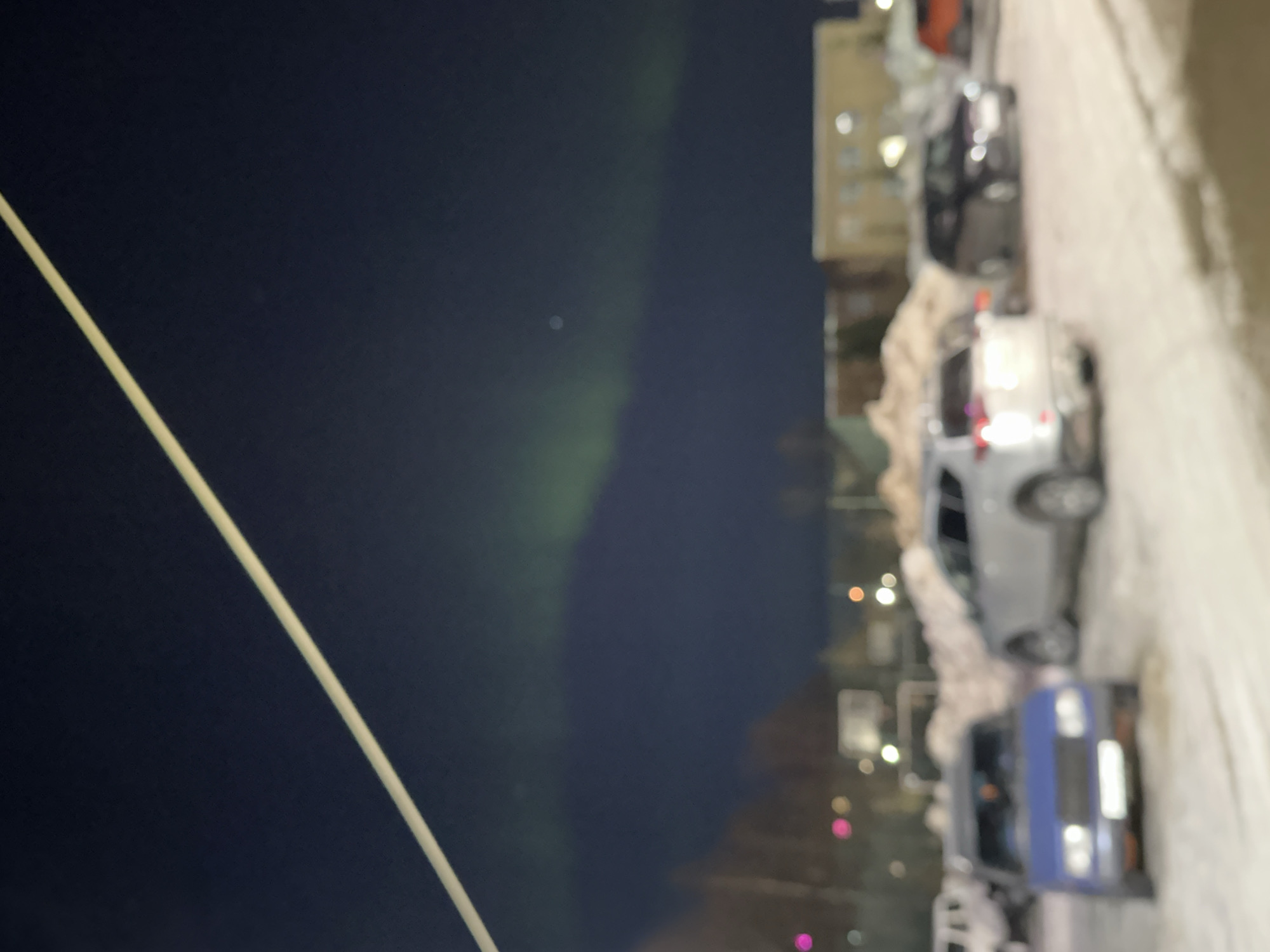 Aurora borealis lights up night sky over Vuktyl, Russia