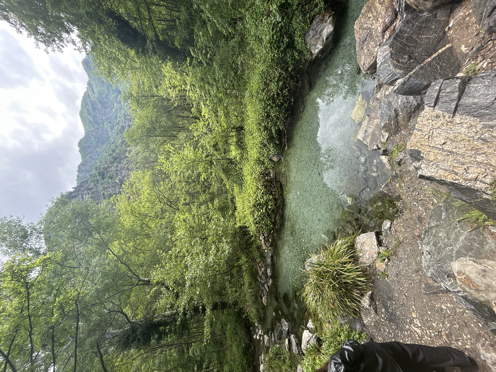 Clear mountain stream observed in Krichim, Bulgaria countryside