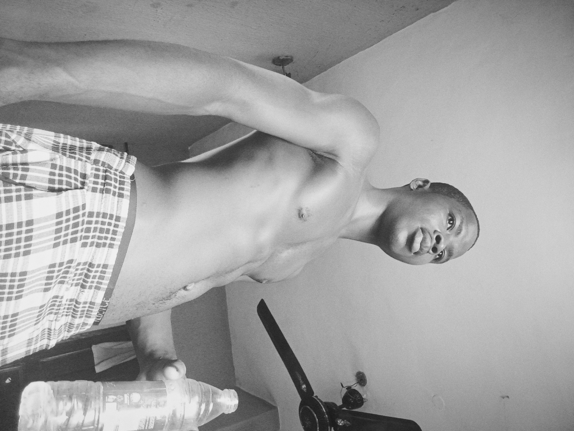 Man completes morning workout and cleaning routine in Nkpor Nigeria