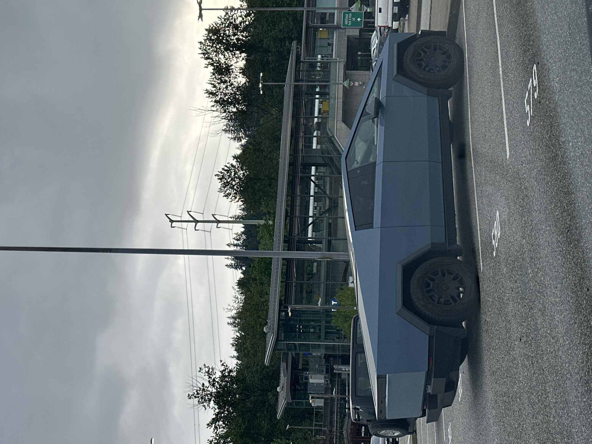 Tesla Cybertruck spotted parked near Coquitlam transit station