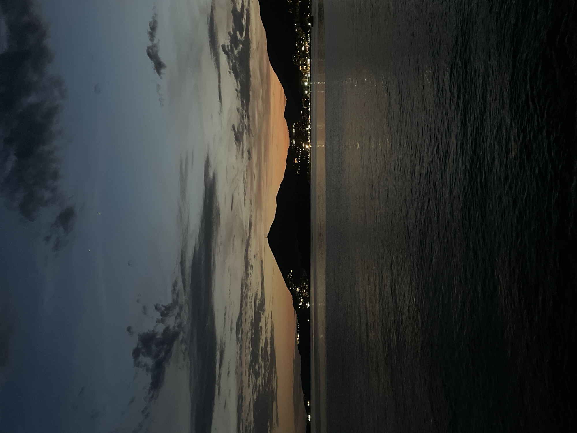 Sunset journey documented through coastal Kamenovo, Montenegro