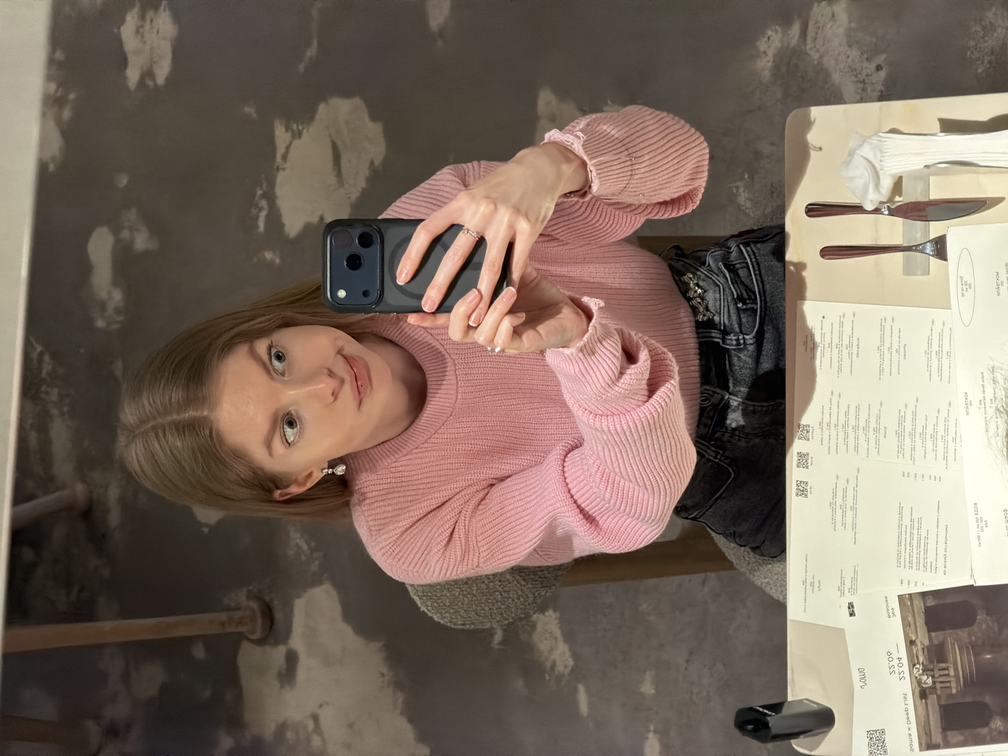 Moscow diner documents restaurant visit with selfies and photos