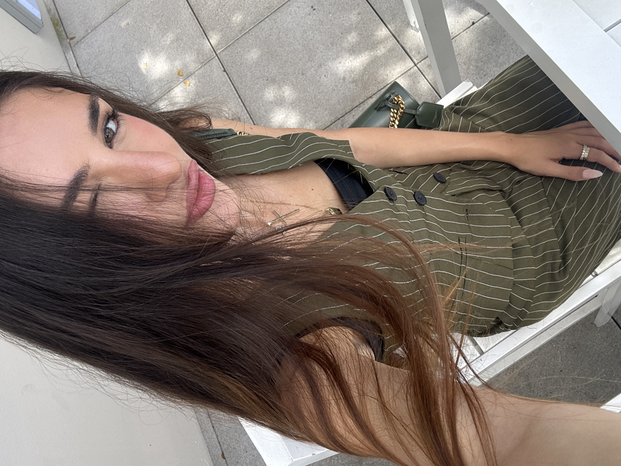 Afternoon hang in Hallandale Beach with a green drink