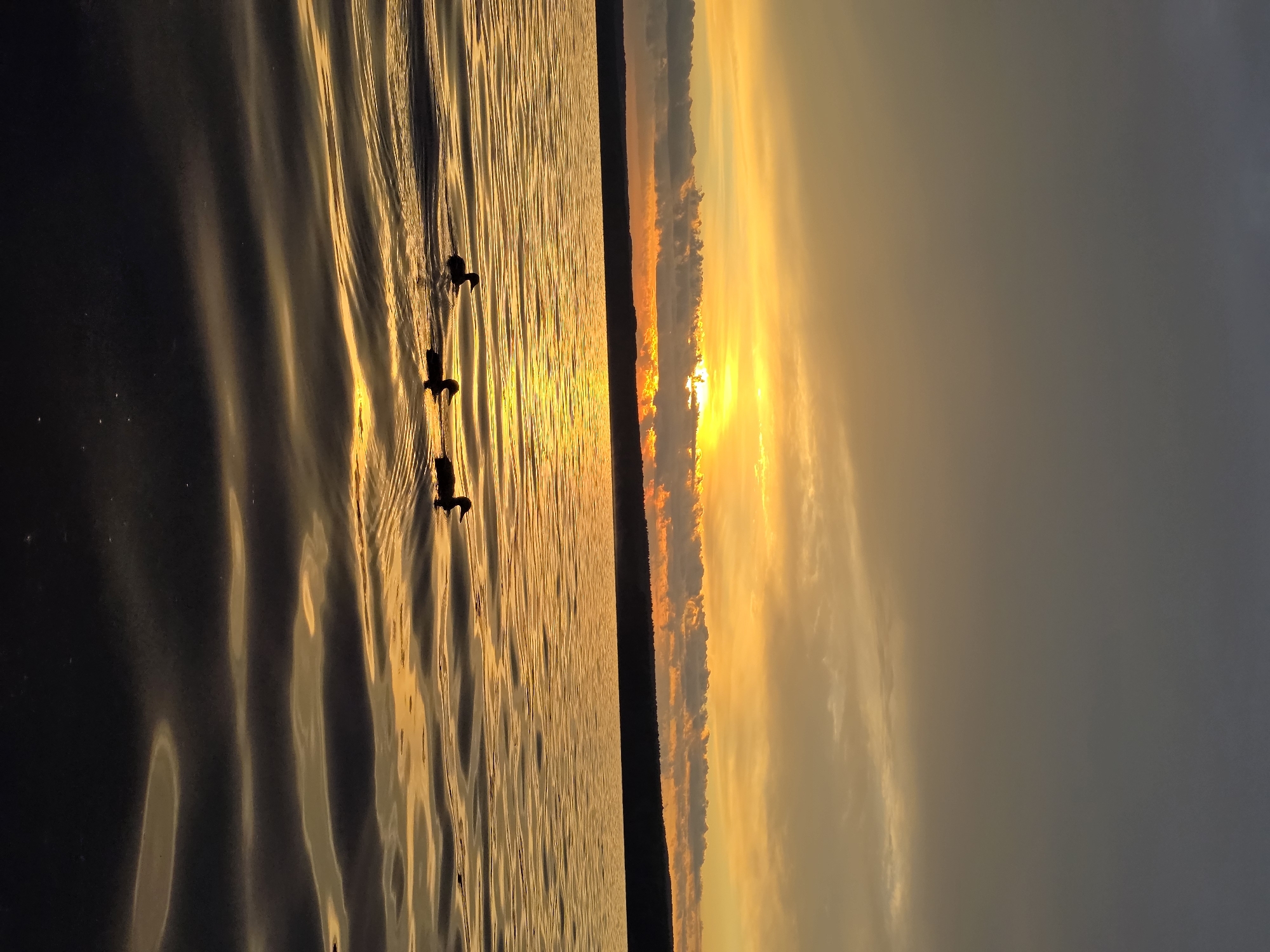 Sunset stop at the Chaikovsky waterfront with a bicycle in tow
